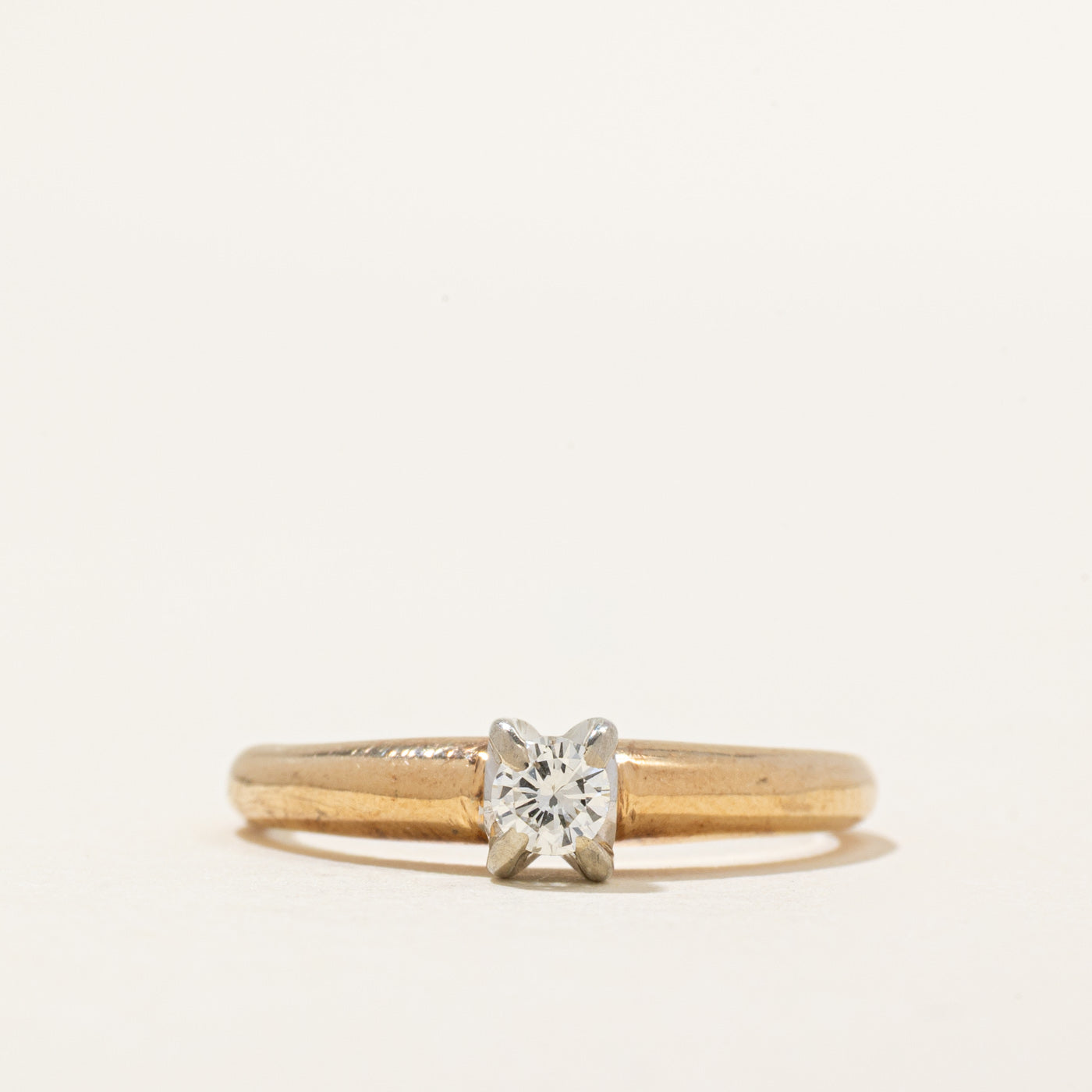 Solitaire Diamond Petite Ring | 0.13ct | SZ 6