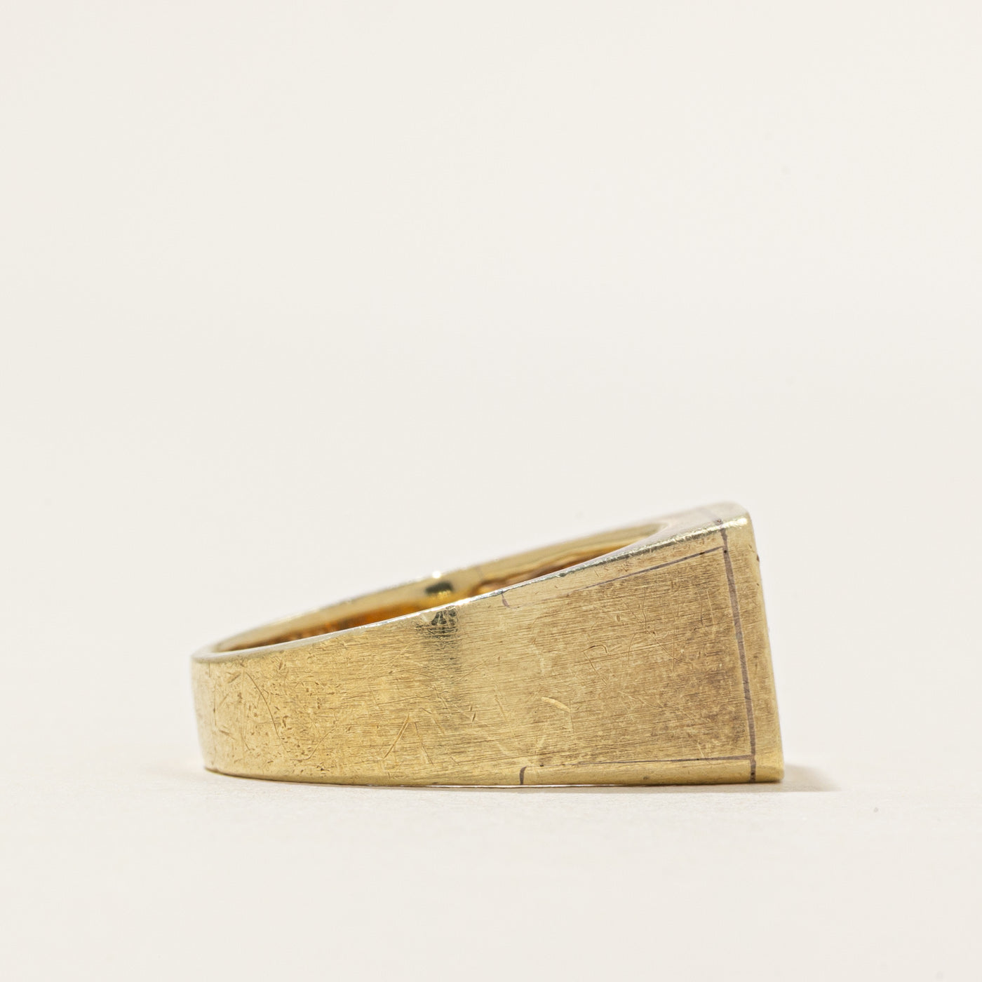 Baguette Cut Diamond Grid Signet Ring | 0.50ctw | SZ 5.75