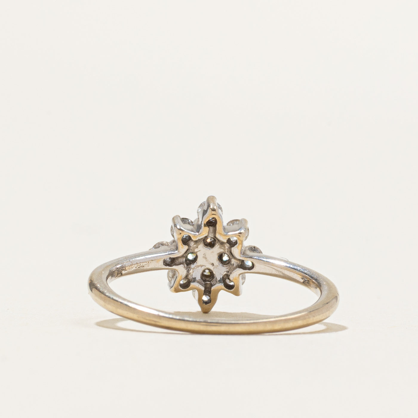 18k White Gold Diamond Cluster Ring | 0.24ctw | SZ 3.25