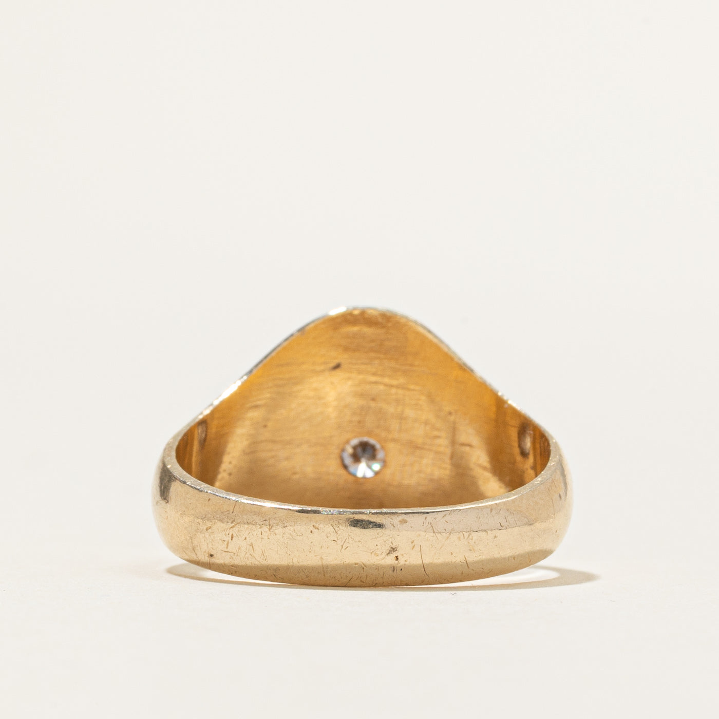 Star Set Diamond Signet Ring | 0.15ct | SZ 8