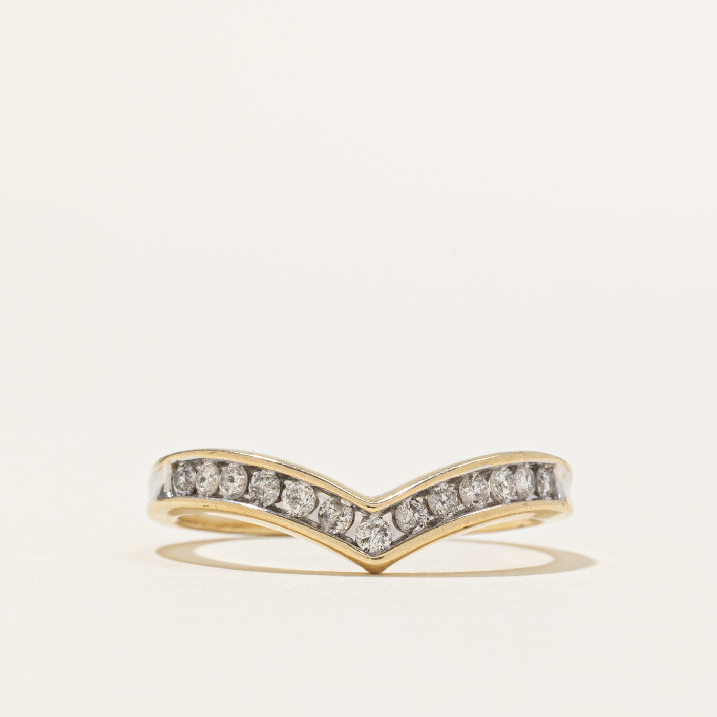 Semi Eternity Diamond Chevron Ring | 0.20ct | SZ 7.25