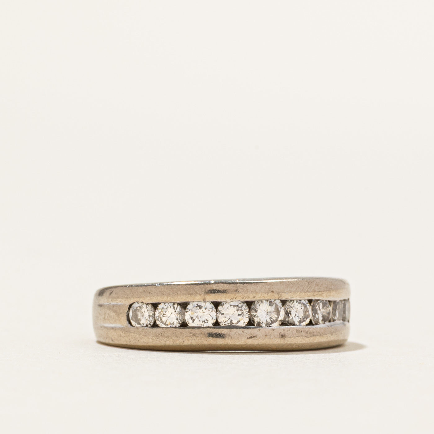 18k Channel Set Semi Eternity Diamond Band | 0.35ctw | SZ 3.75
