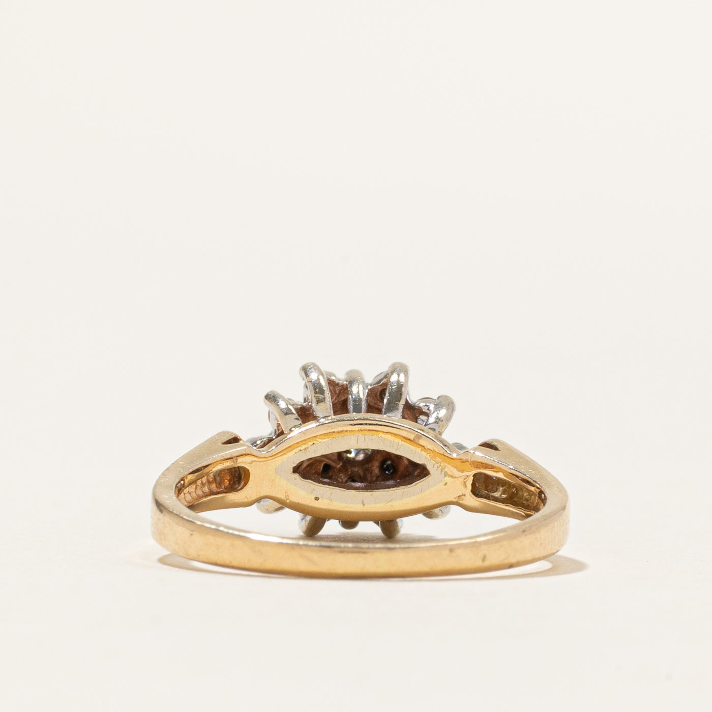 Yellow Gold Diamond Cluster Ring | 0.25ctw | SZ 5