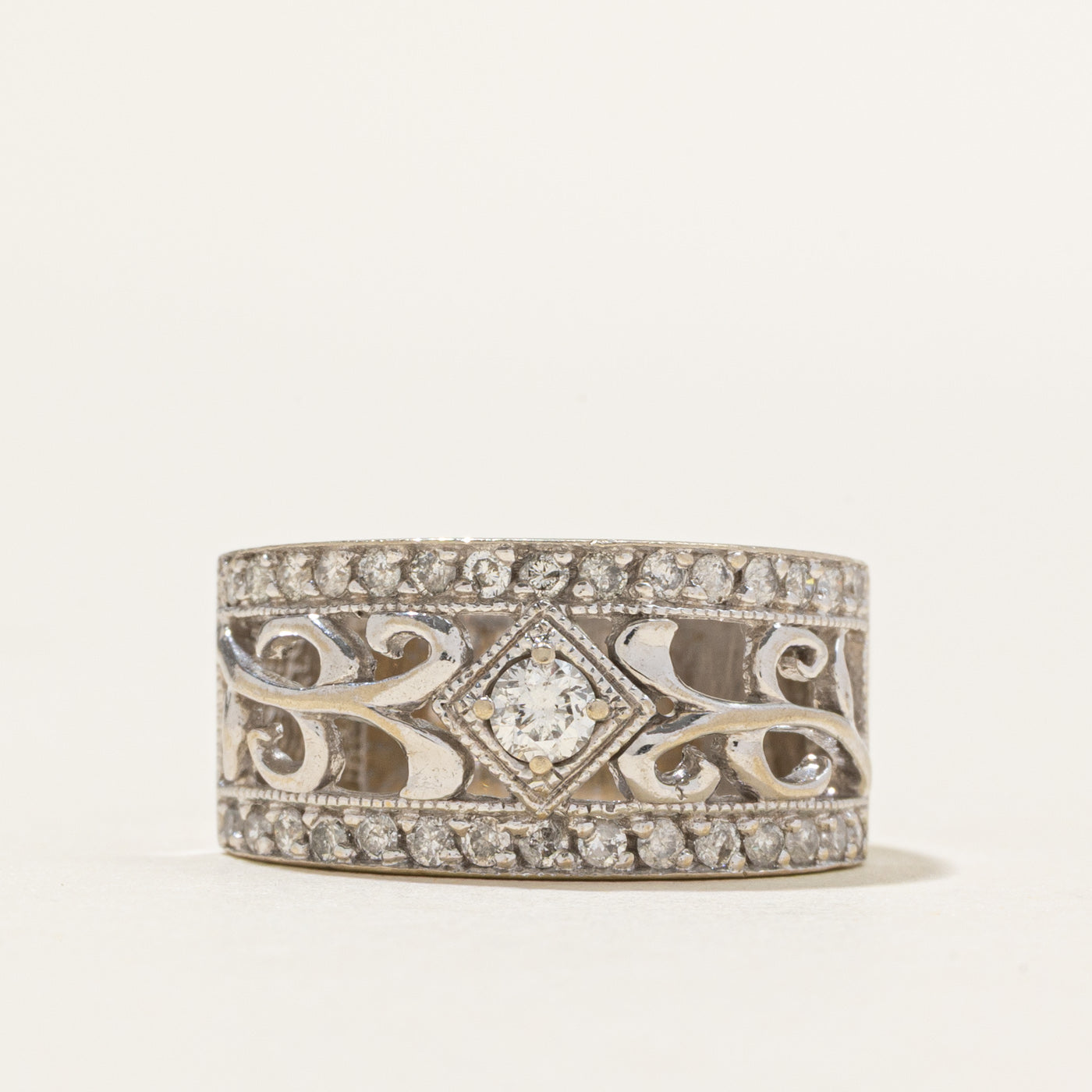 Diamond Open Scrollwork Band | 0.45ctw | SZ 6