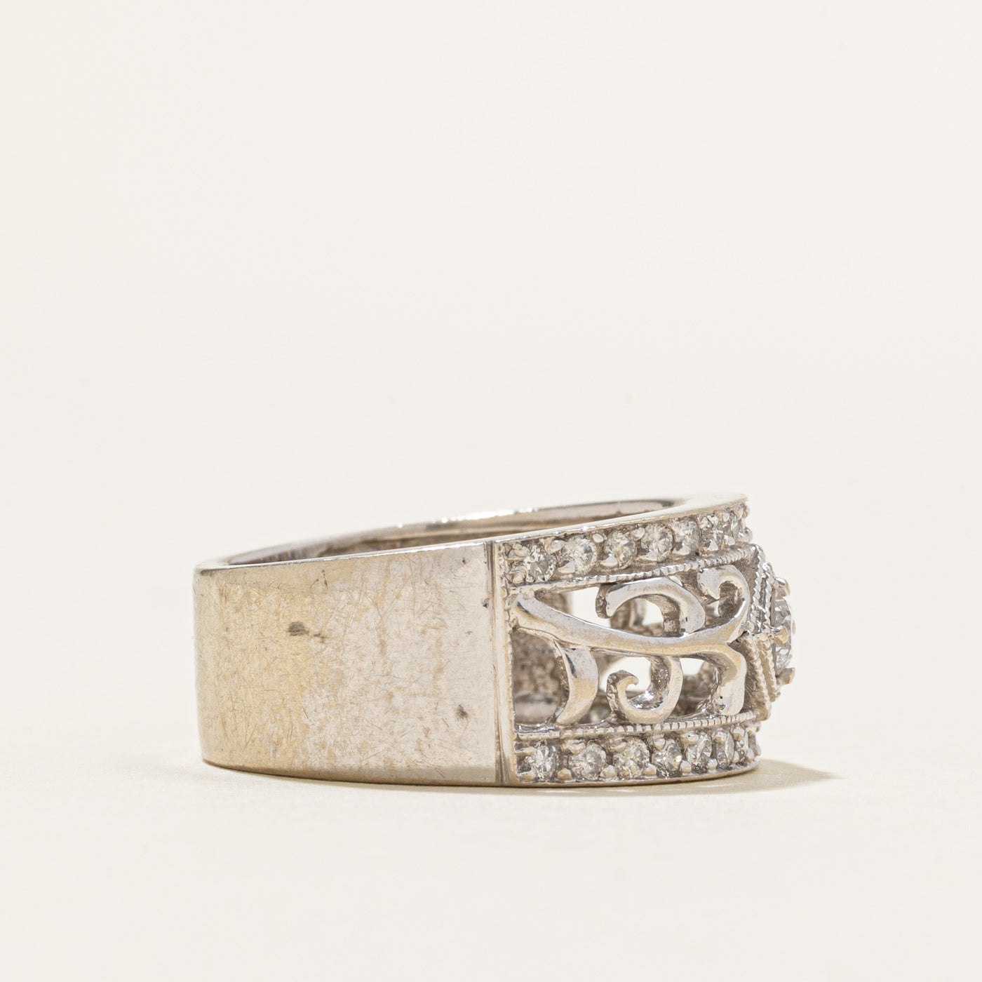 Diamond Open Scrollwork Band | 0.45ctw | SZ 6