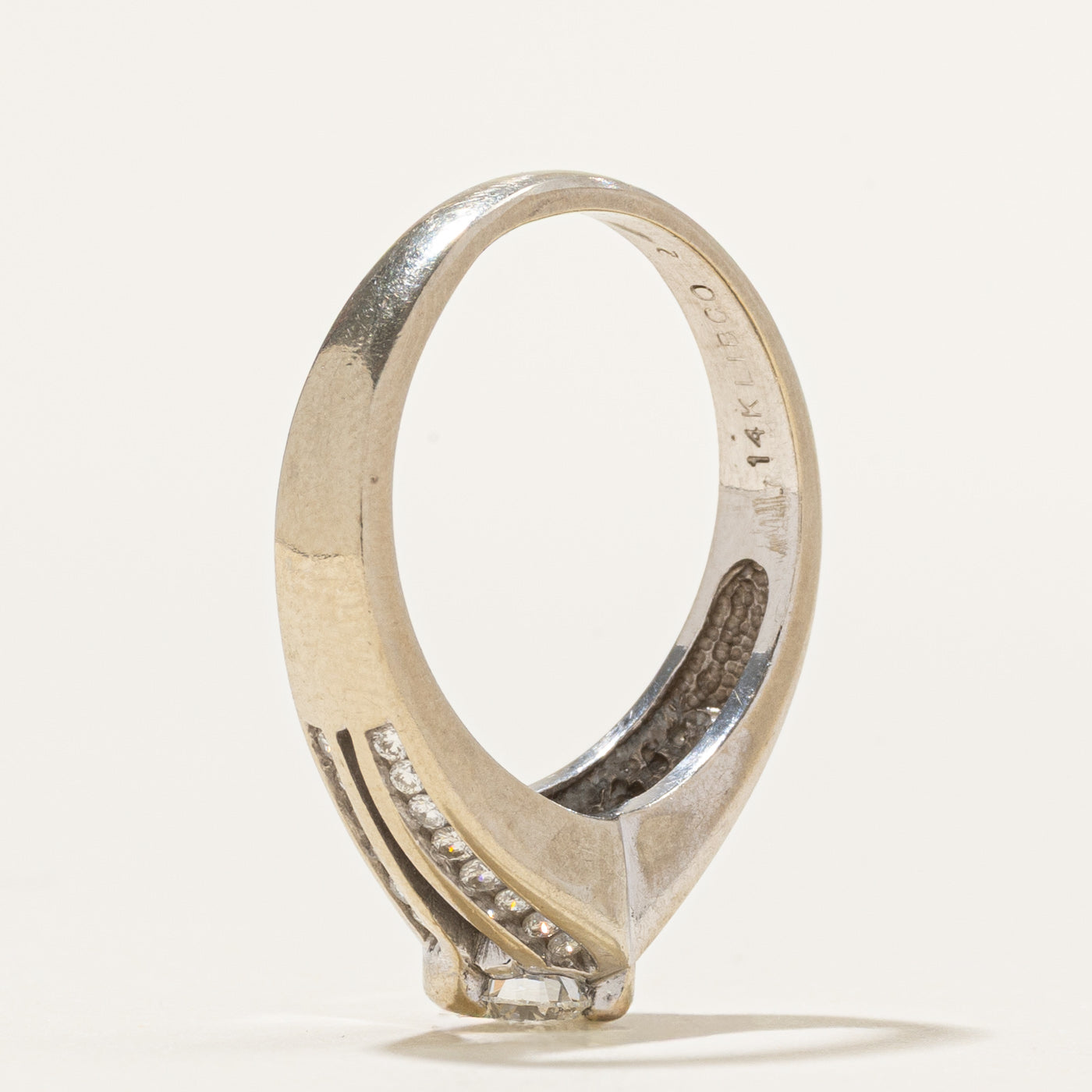 Tension Set Diamond Accented Wave Ring | 0.46ctw | SZ 7.75