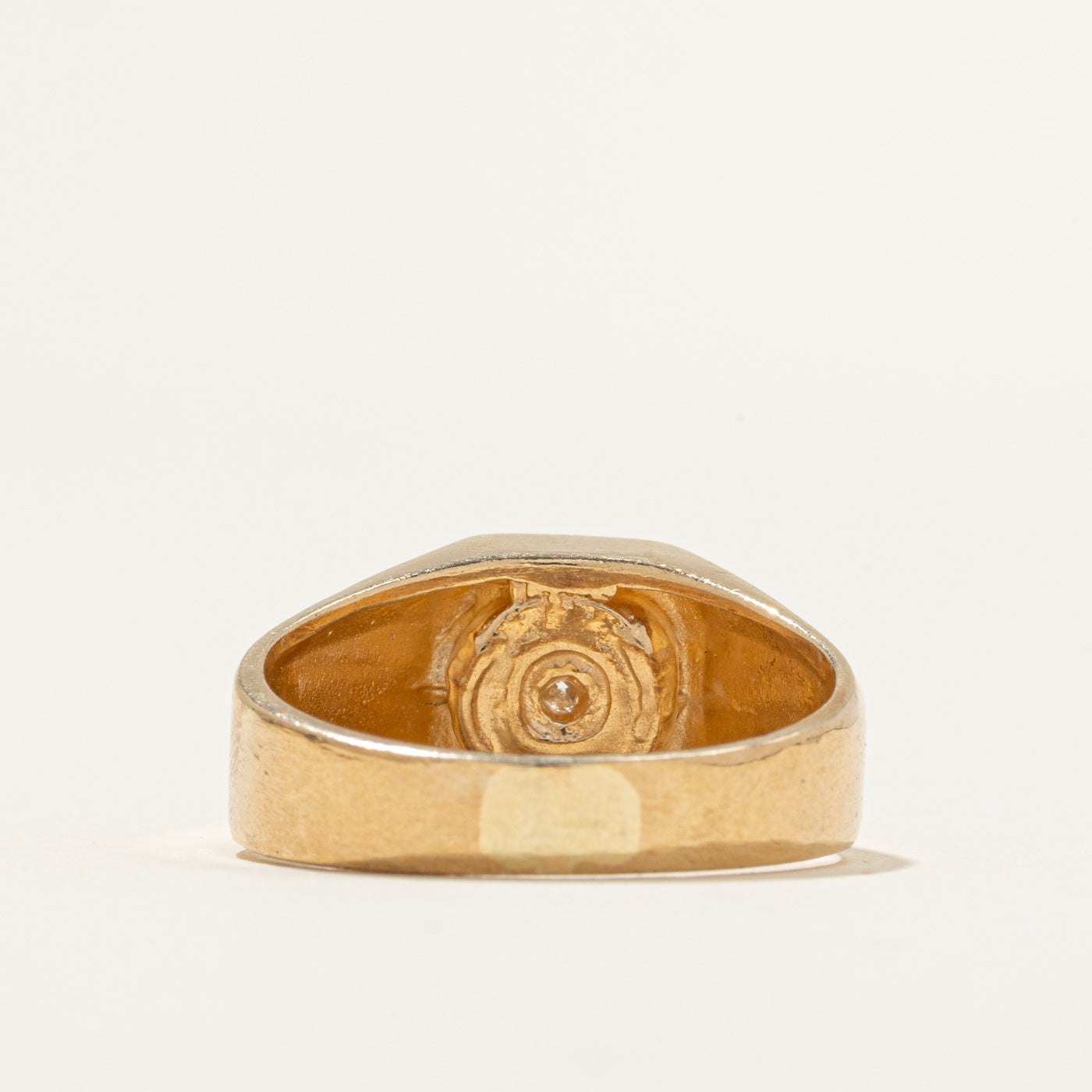 Solitaire Diamond Signet Ring | 0.18ct | SZ 9.25