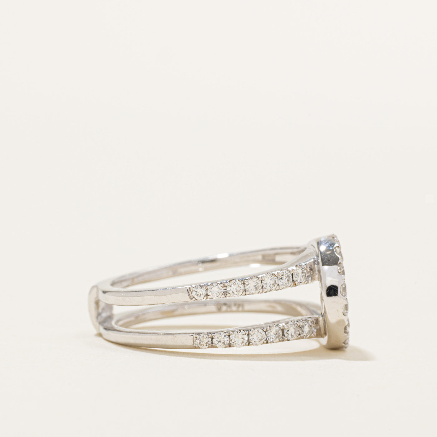 14K Semi Eternity Diamond Ring Guard Ring | 0.60ctw | SZ 7