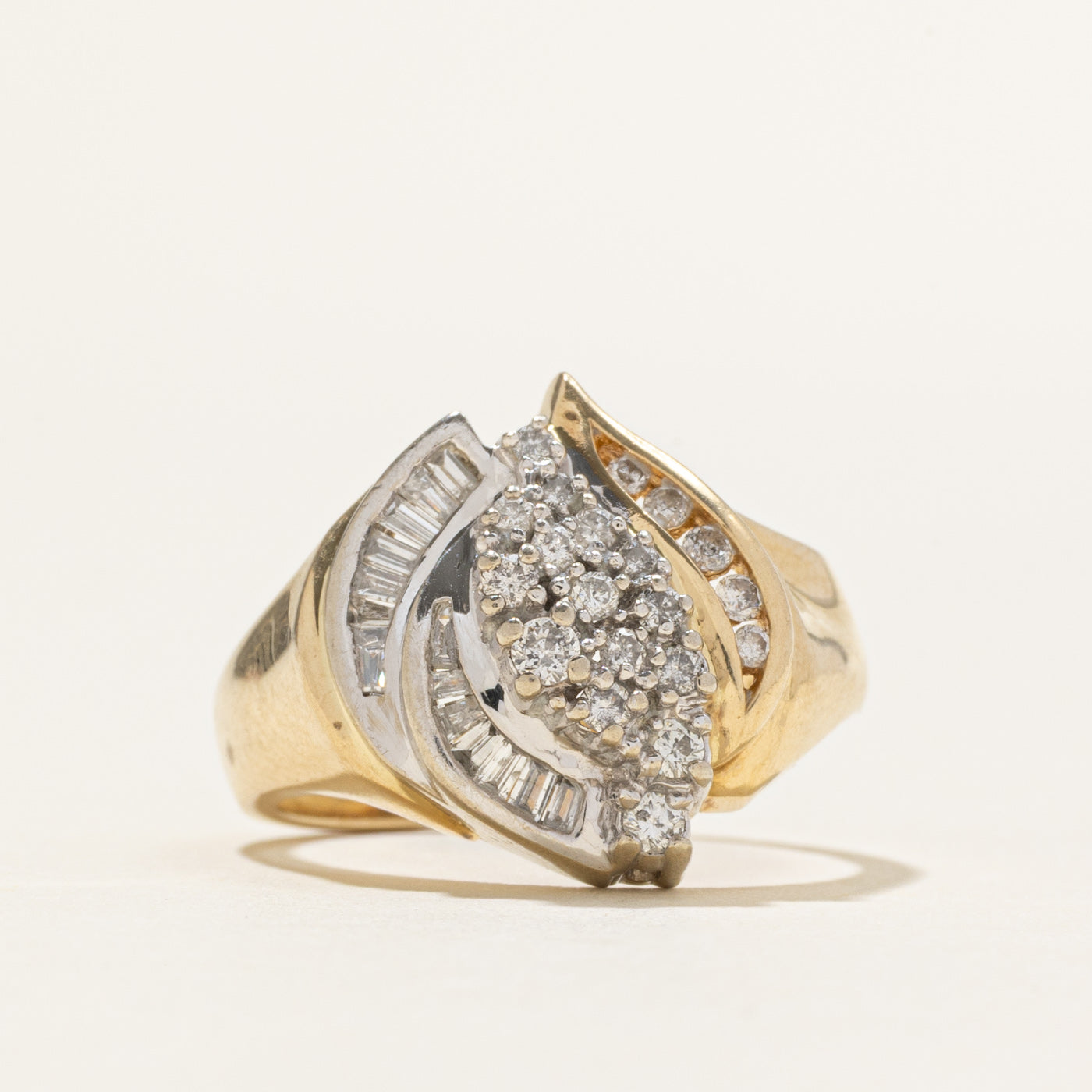 Multi Cut Diamond Marquise Cluster Ring | 0.42ctw | SZ 6.5