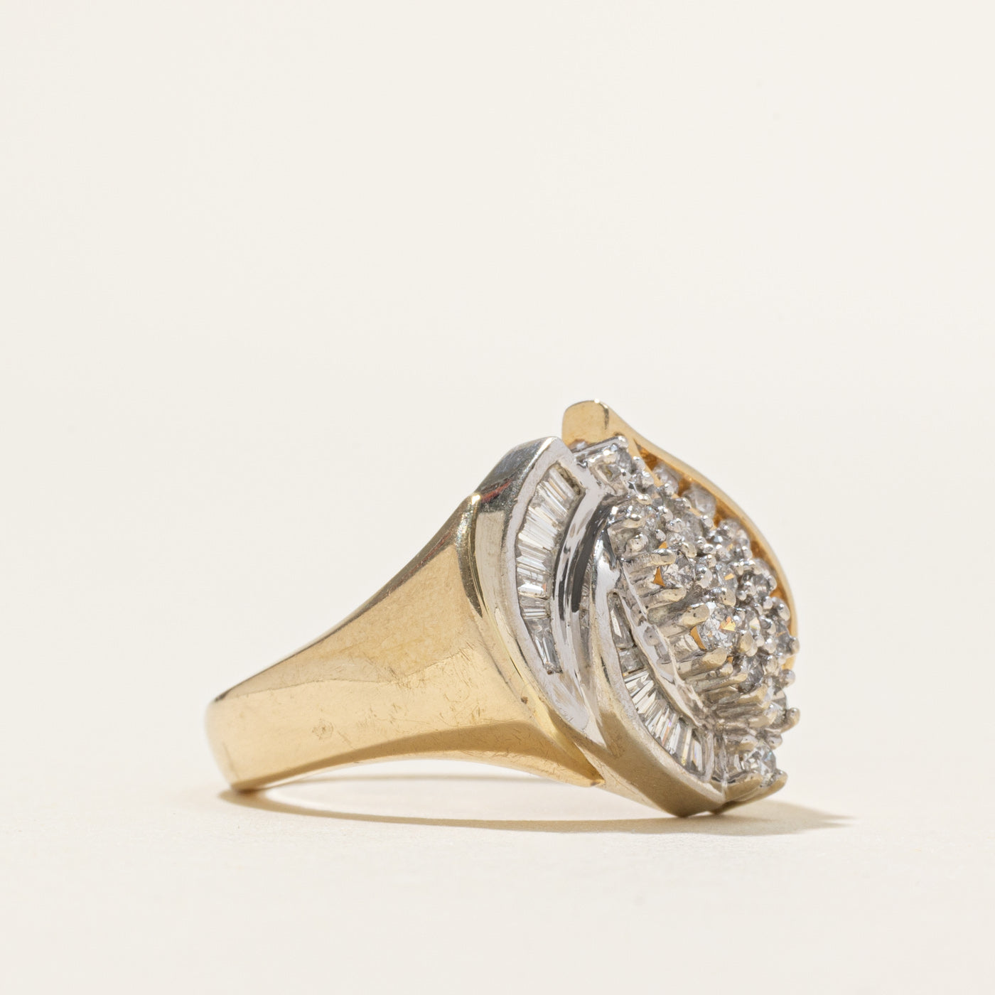 Multi Cut Diamond Marquise Cluster Ring | 0.42ctw | SZ 6.5