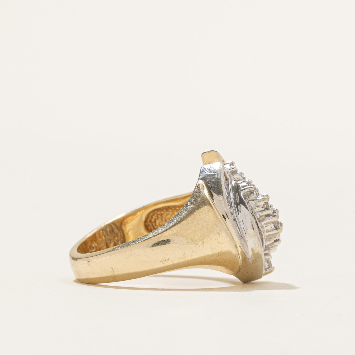 Multi Cut Diamond Marquise Cluster Ring | 0.42ctw | SZ 6.5