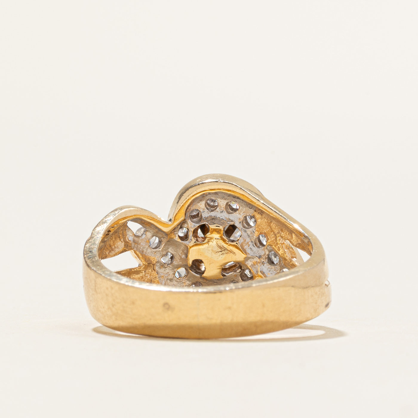 Diamond Semi Halo Chunky Bypass Ring | 0.68ctw | SZ 6