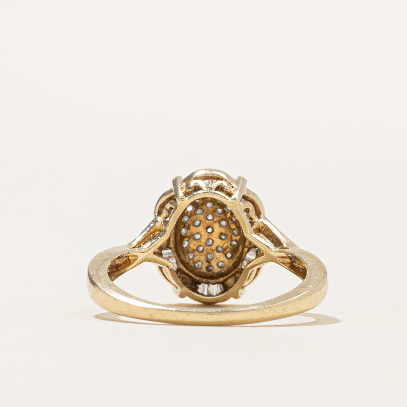 Multi Cut Diamond Oval Cluster Ring | 0.20ctw | SZ 7