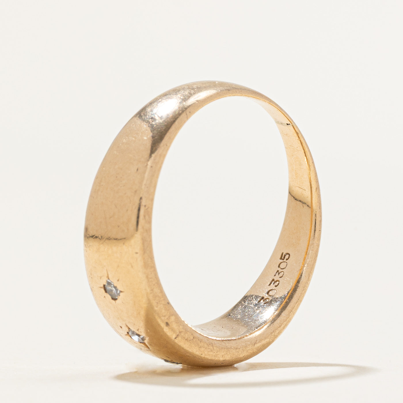 Three Stone Star Set Diamond Band | 0.05ctw | SZ 8