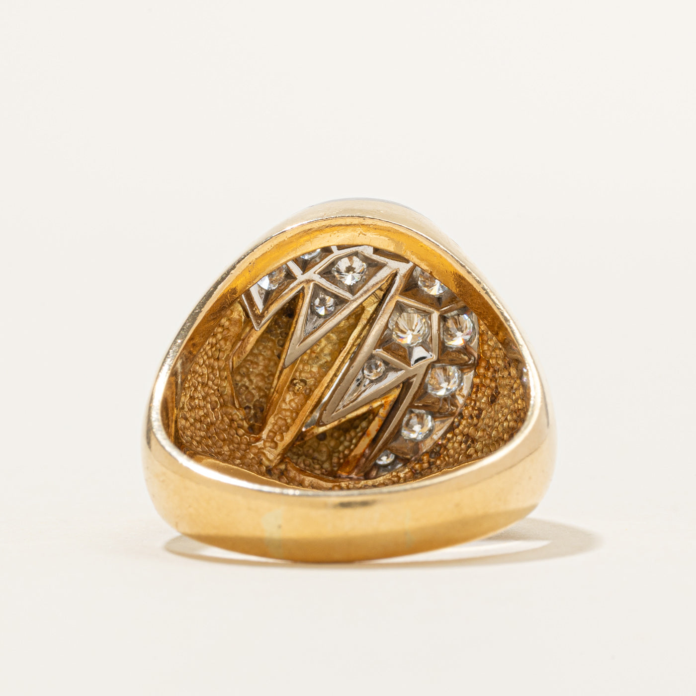 18K Diamond Signet Statement Ring | 0.65ctw | SZ 12.75