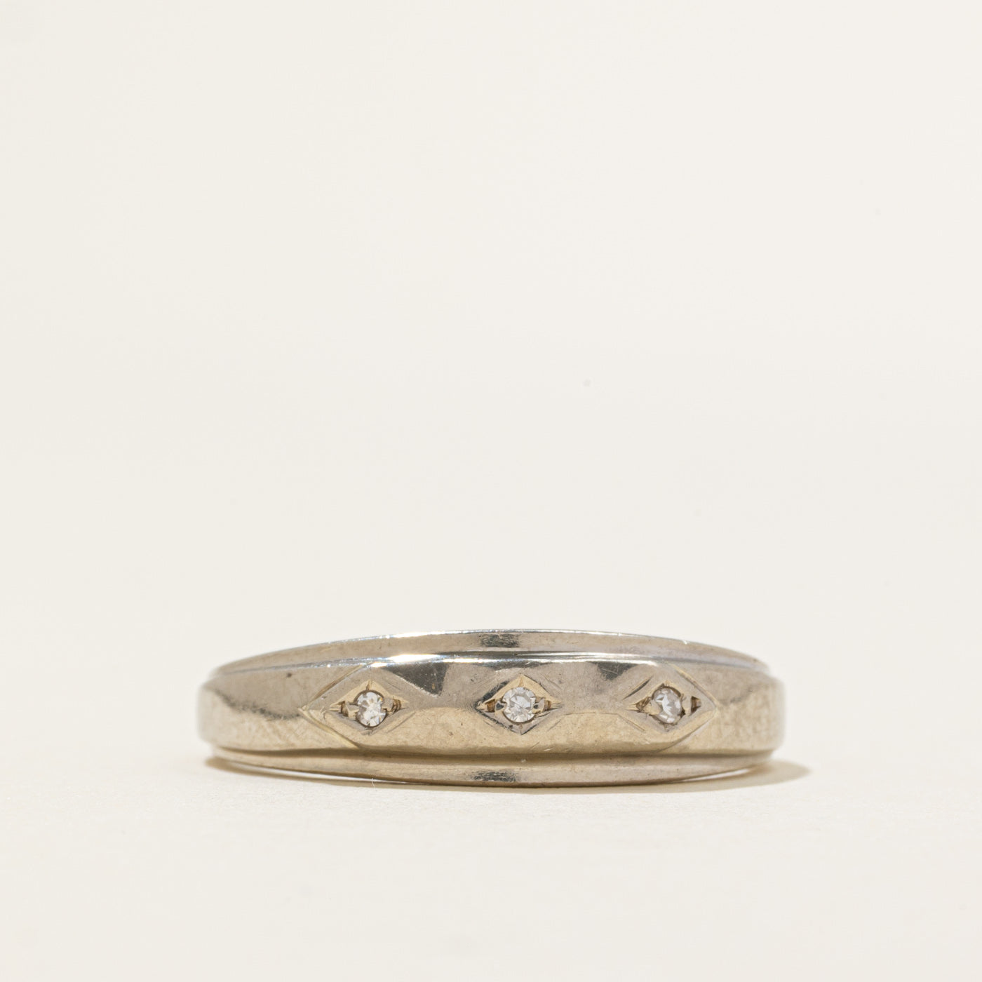 Three Stone Diamond Band | 0.04ctw | SZ 10.75