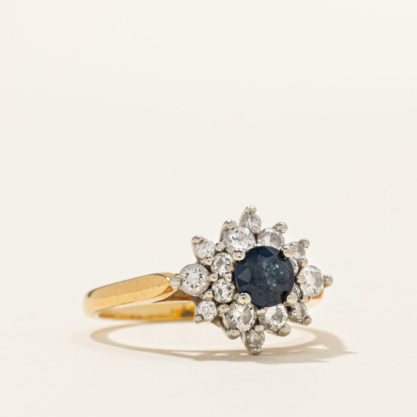 'Birks' 18K Sapphire & Diamond Petal Ring | 0.50ct, 0.50ctw | SZ 6.5