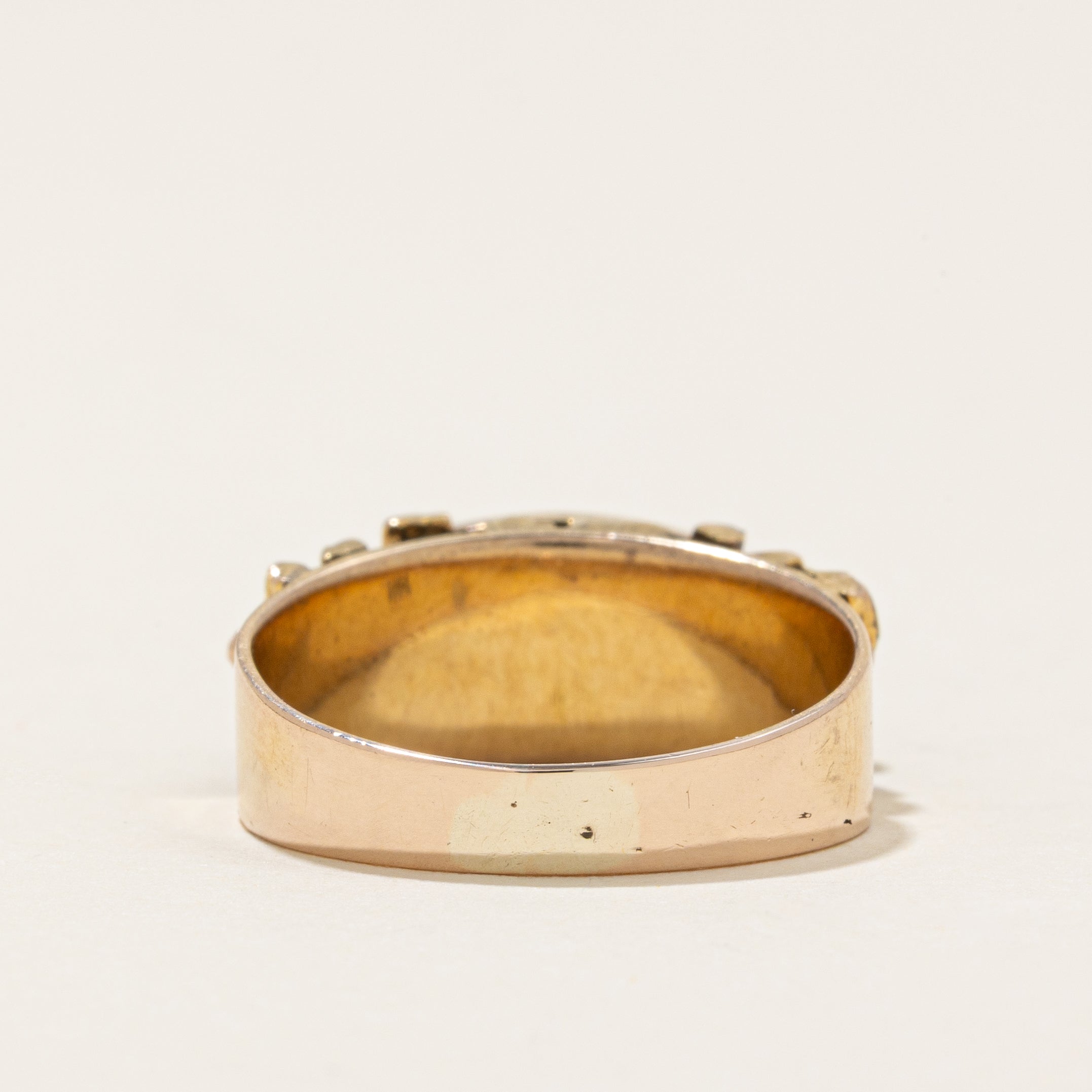 Bezel Set East West Jadeite Textured Ring | 1.5ct | SZ 6.5 |