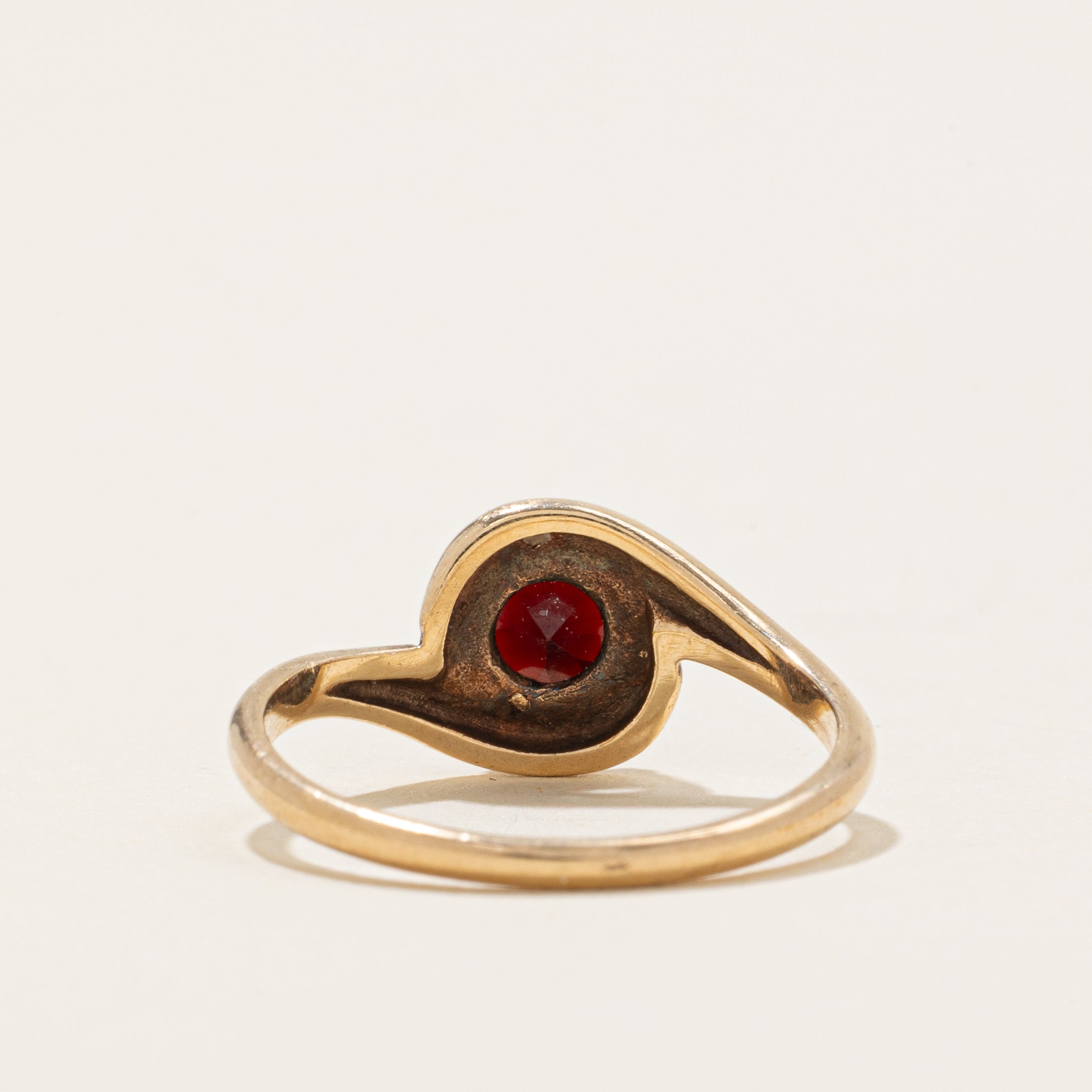Solitaire Garnet Bypass Ring | 0.6ct | SZ 5.25 |