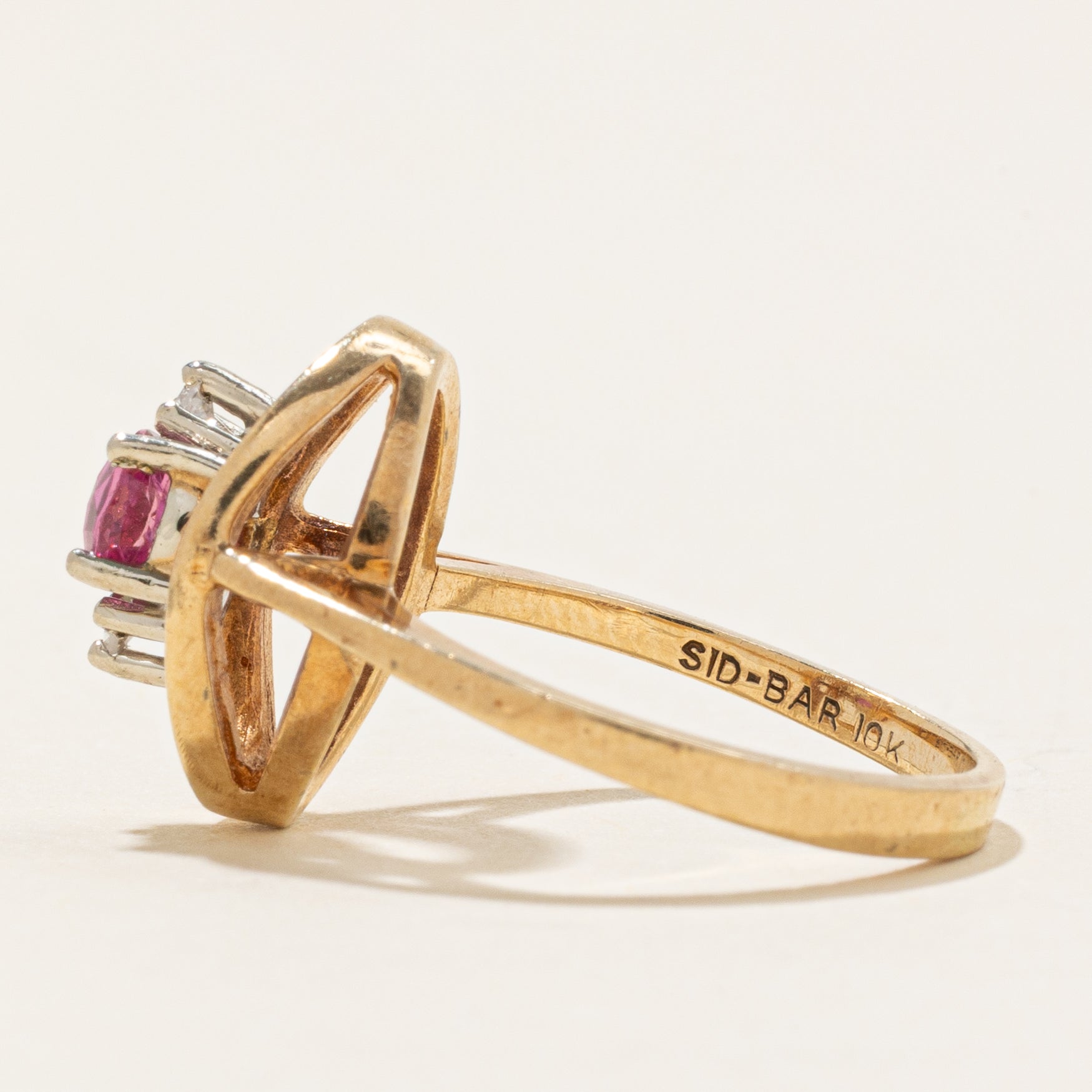 Ruby & Diamond Oval Ring | 0.36ct, 0.01ctw | SZ 5.25 |