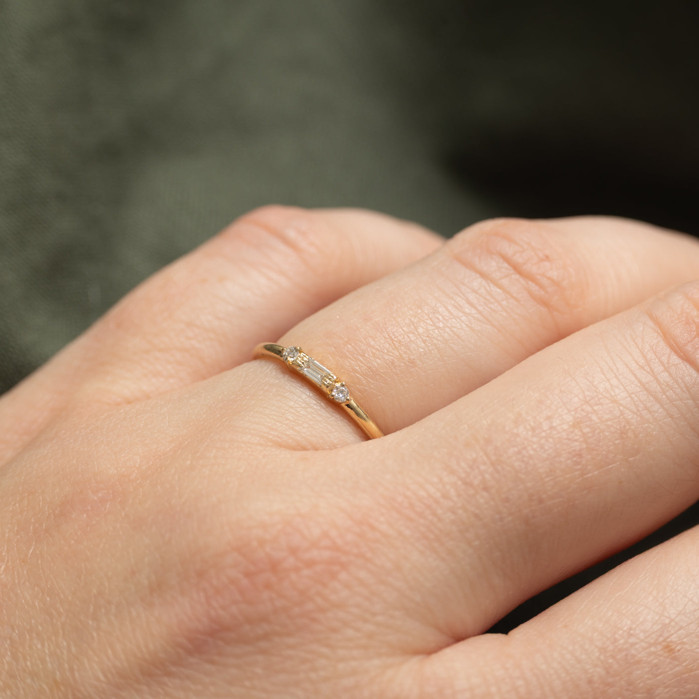 Three Stone Diamond Stacking Band | SZ 5