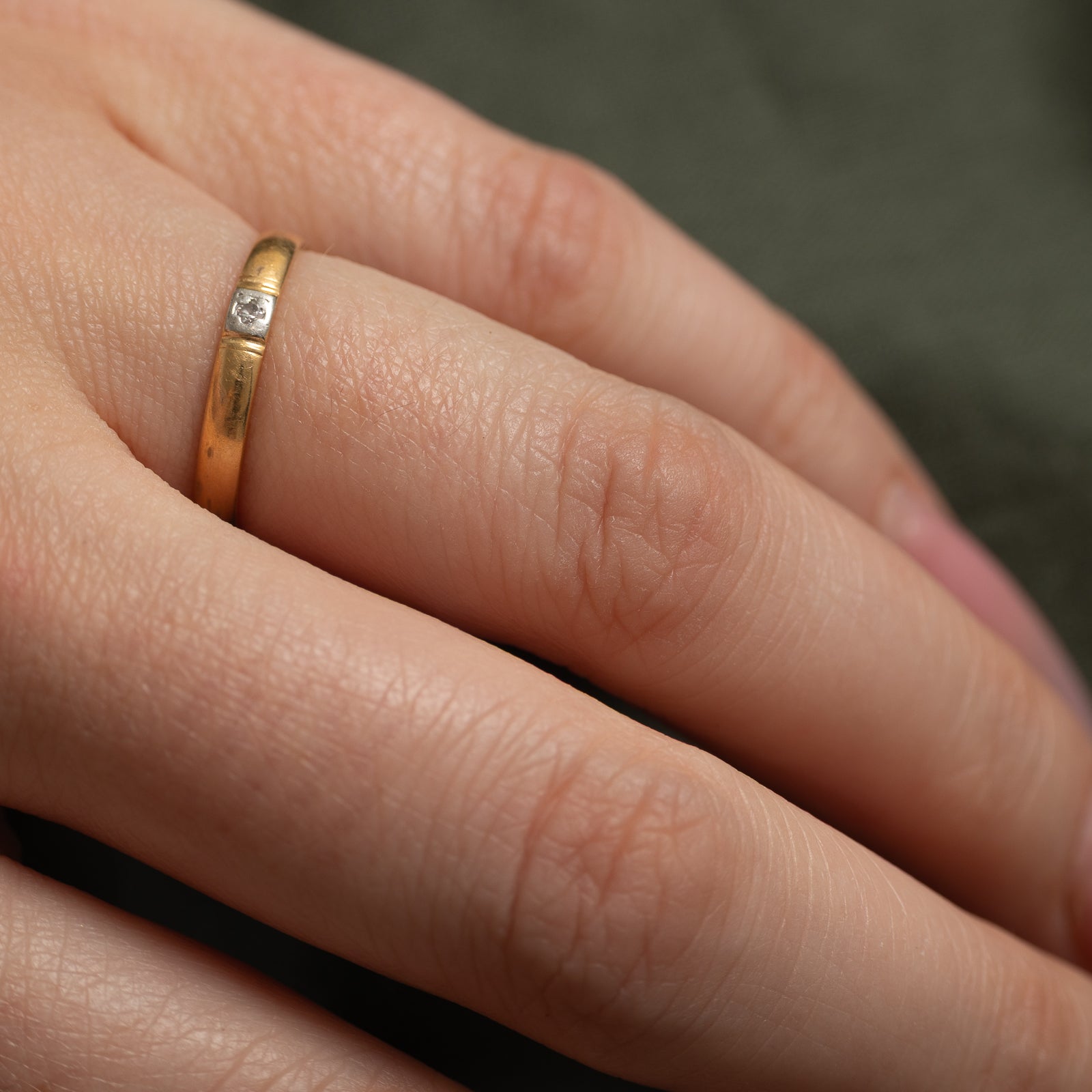 Bague en diamant unique Helsinki 1969 | 0,01 ct | Taille 5,5