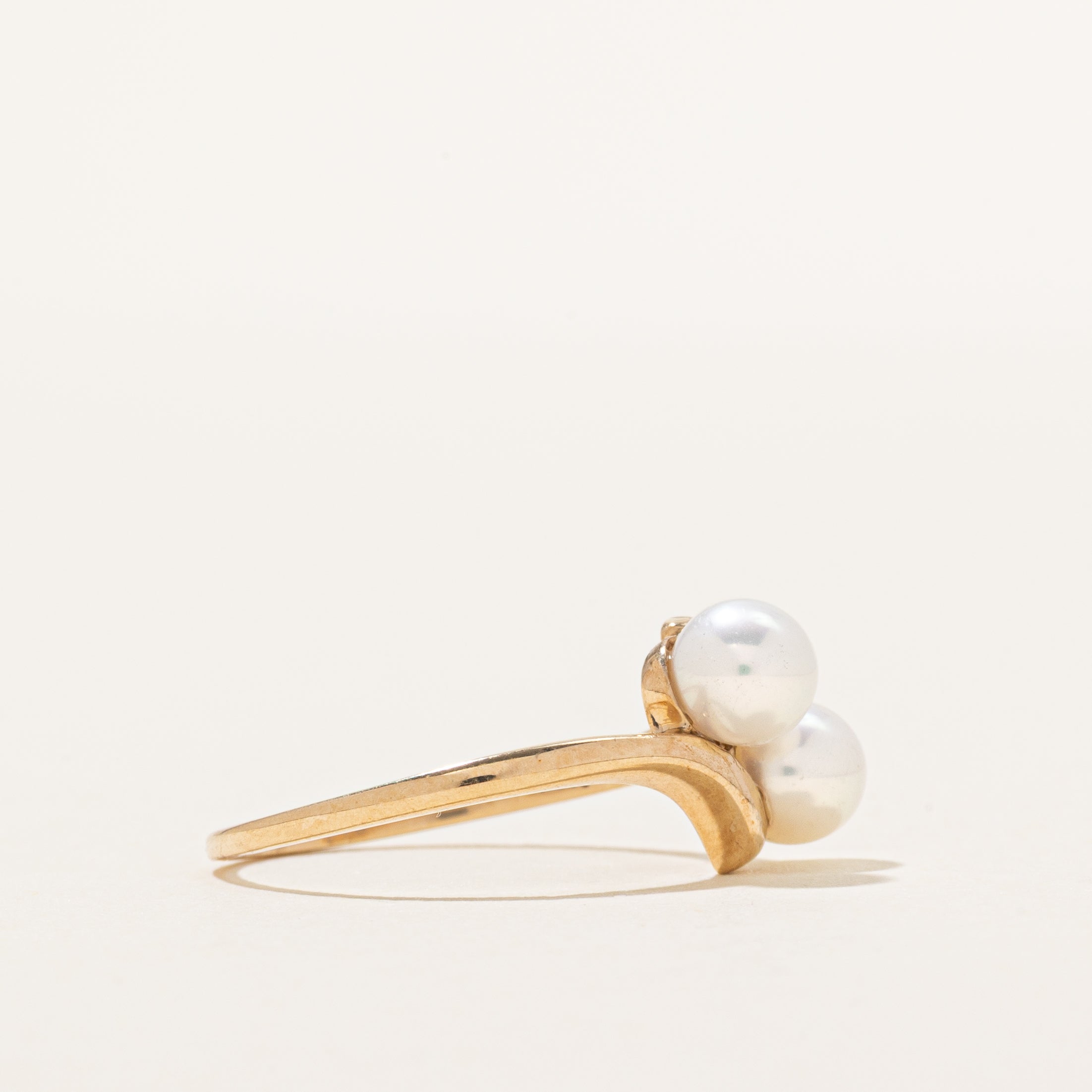 Two Pearl Bypass Ring | SZ 7