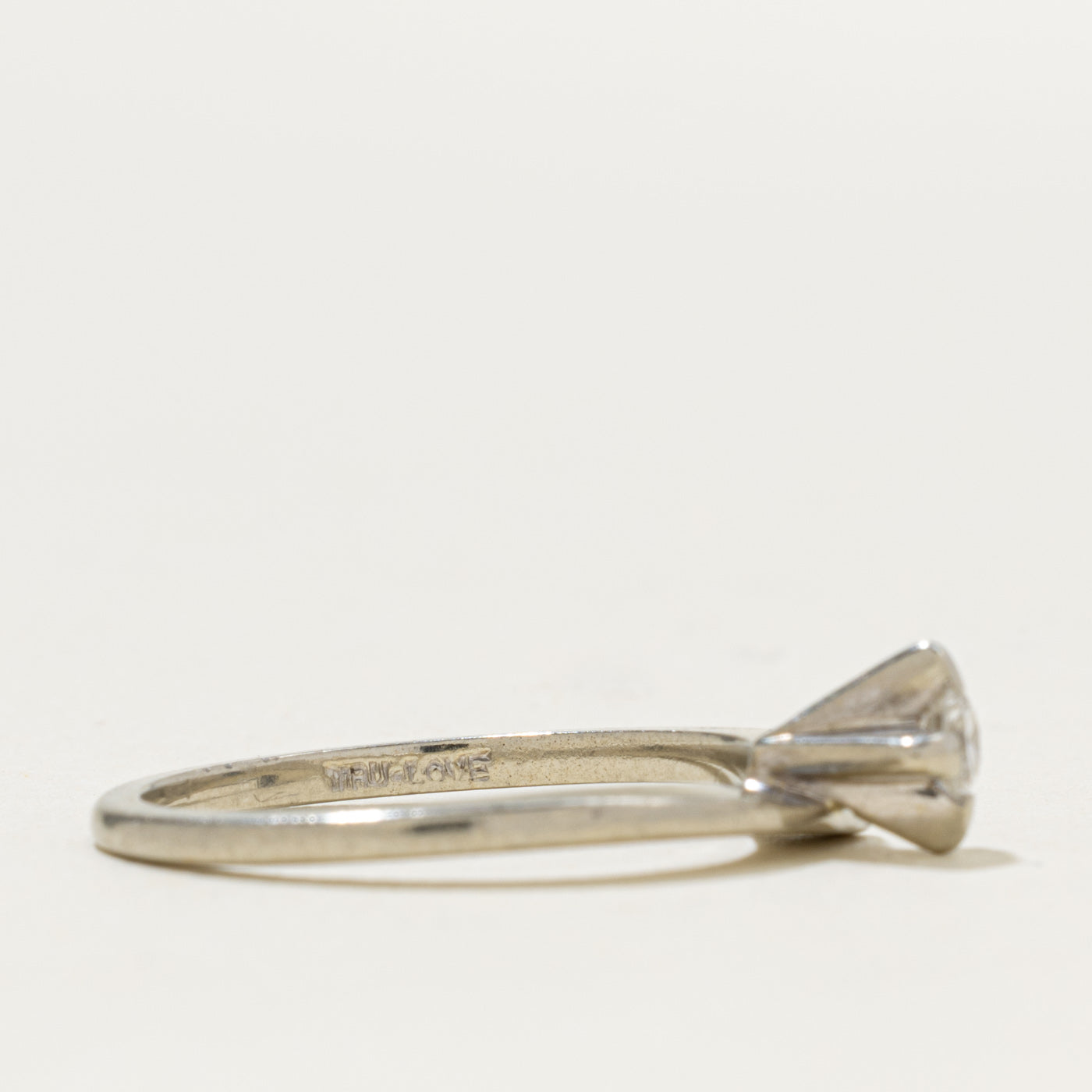 18k Solitaire Diamond Geometric Ring | 0.13ct | SZ 6.5