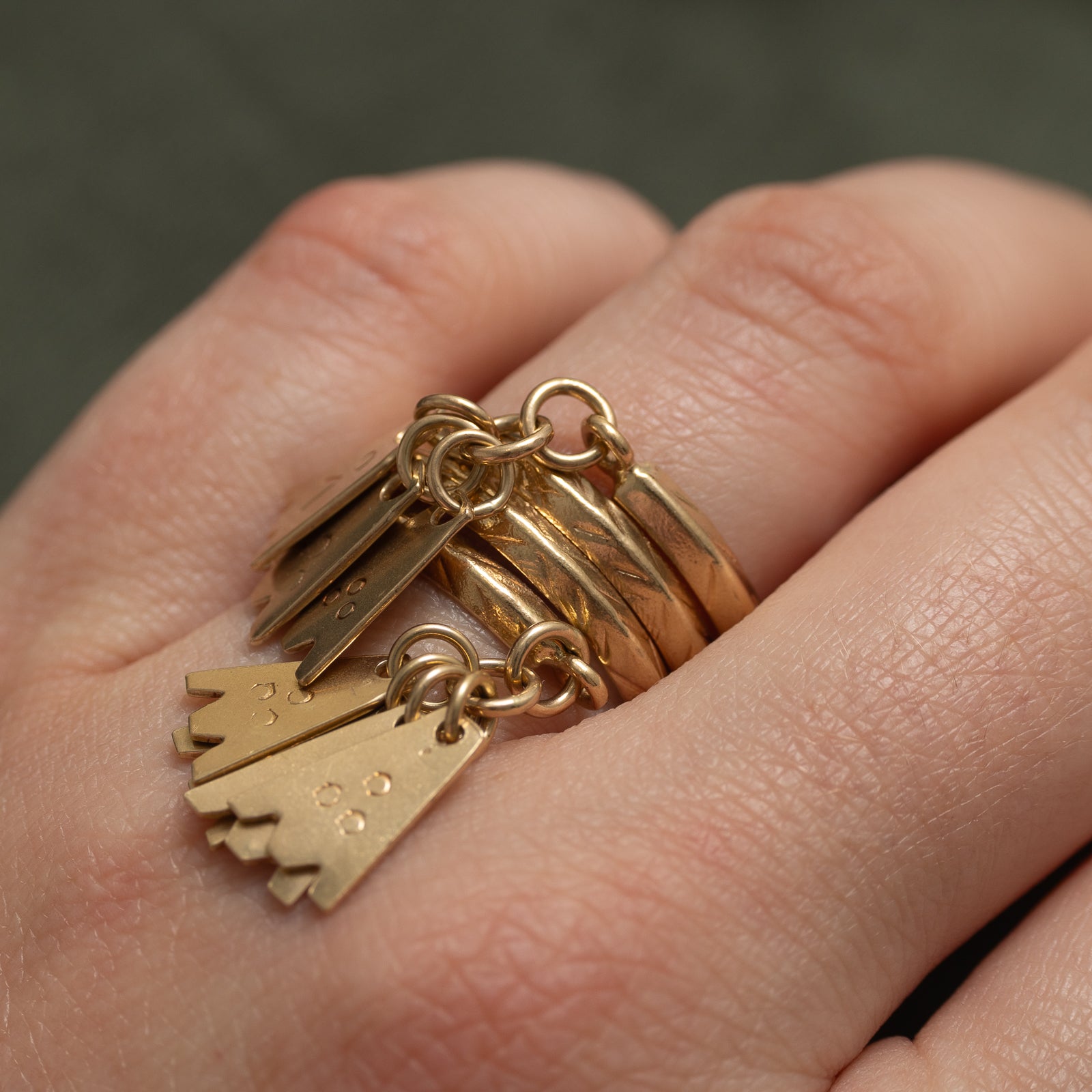 Vintage 14k Gold Latvian "7 Day" Ring | SZ 7.25