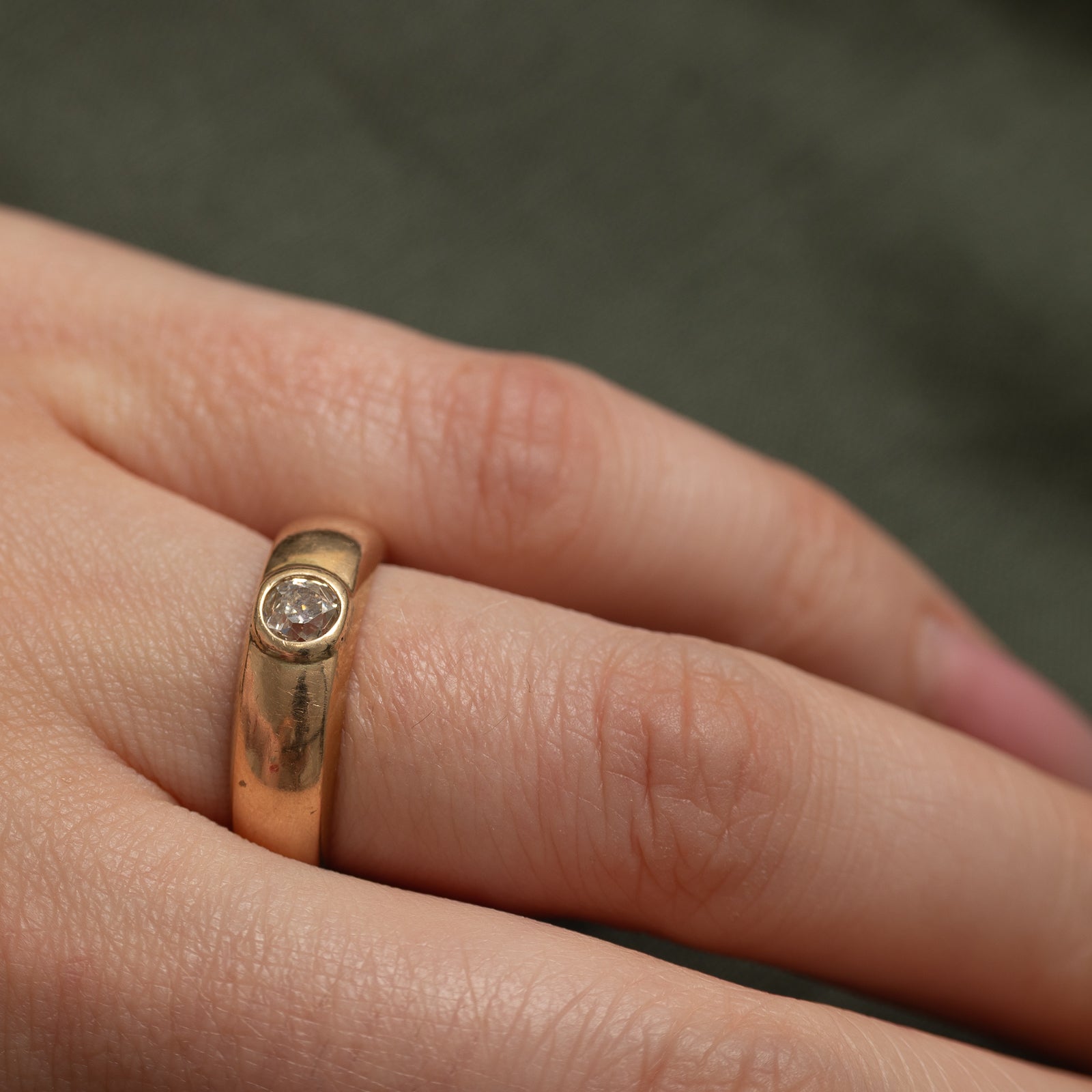 Old European Cut Bezel Set Diamond Band | 0.34ct | SZ 6.75