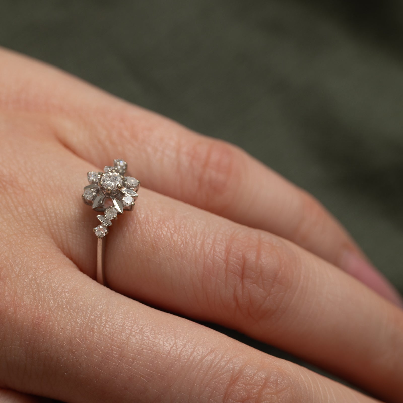 Diamond Floral Cluster Ring | 0.28ctw | SZ 6.5