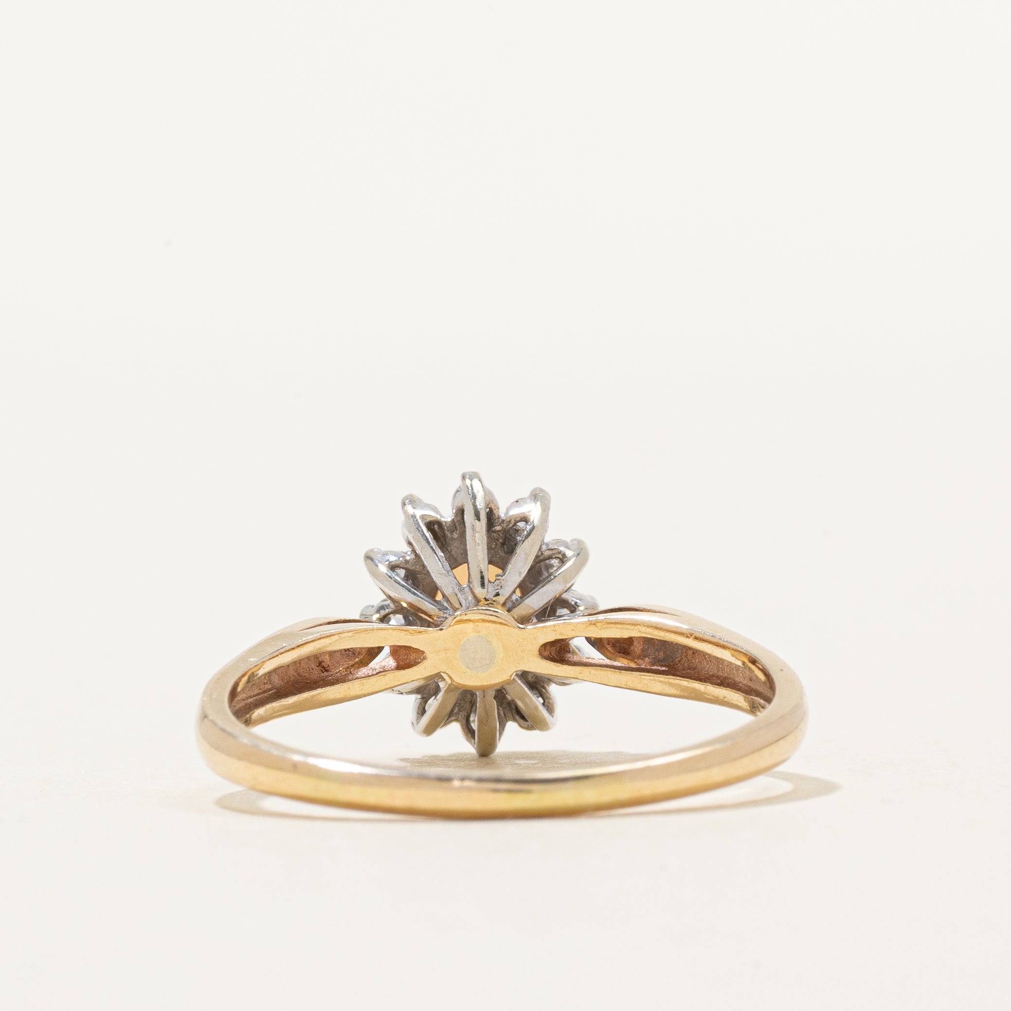 Cabochon Opal & Diamond Petal Ring | 0.40ct, 0.06ctw | SZ 9.5