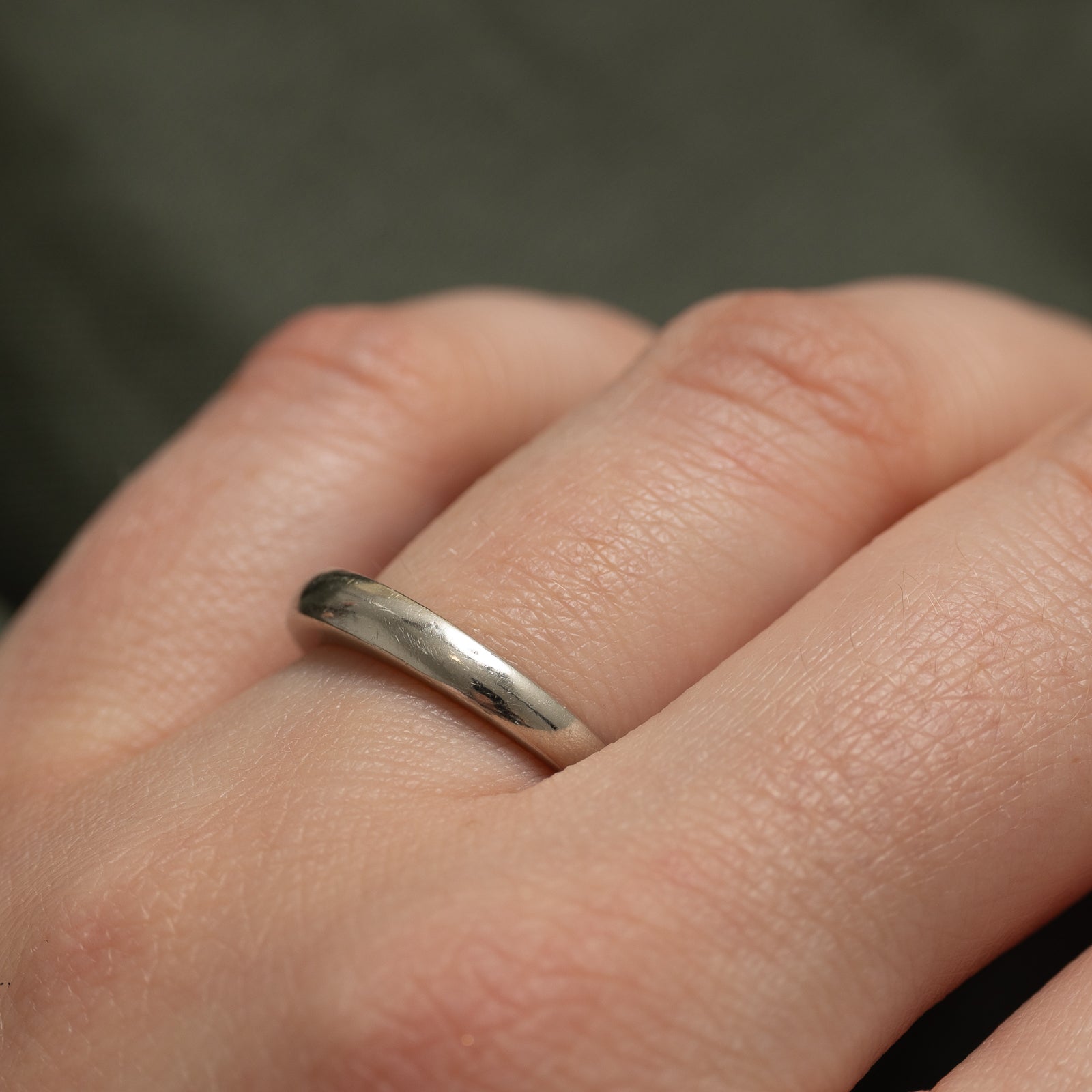 Alliance fine en or blanc 19 carats | Taille 5,75