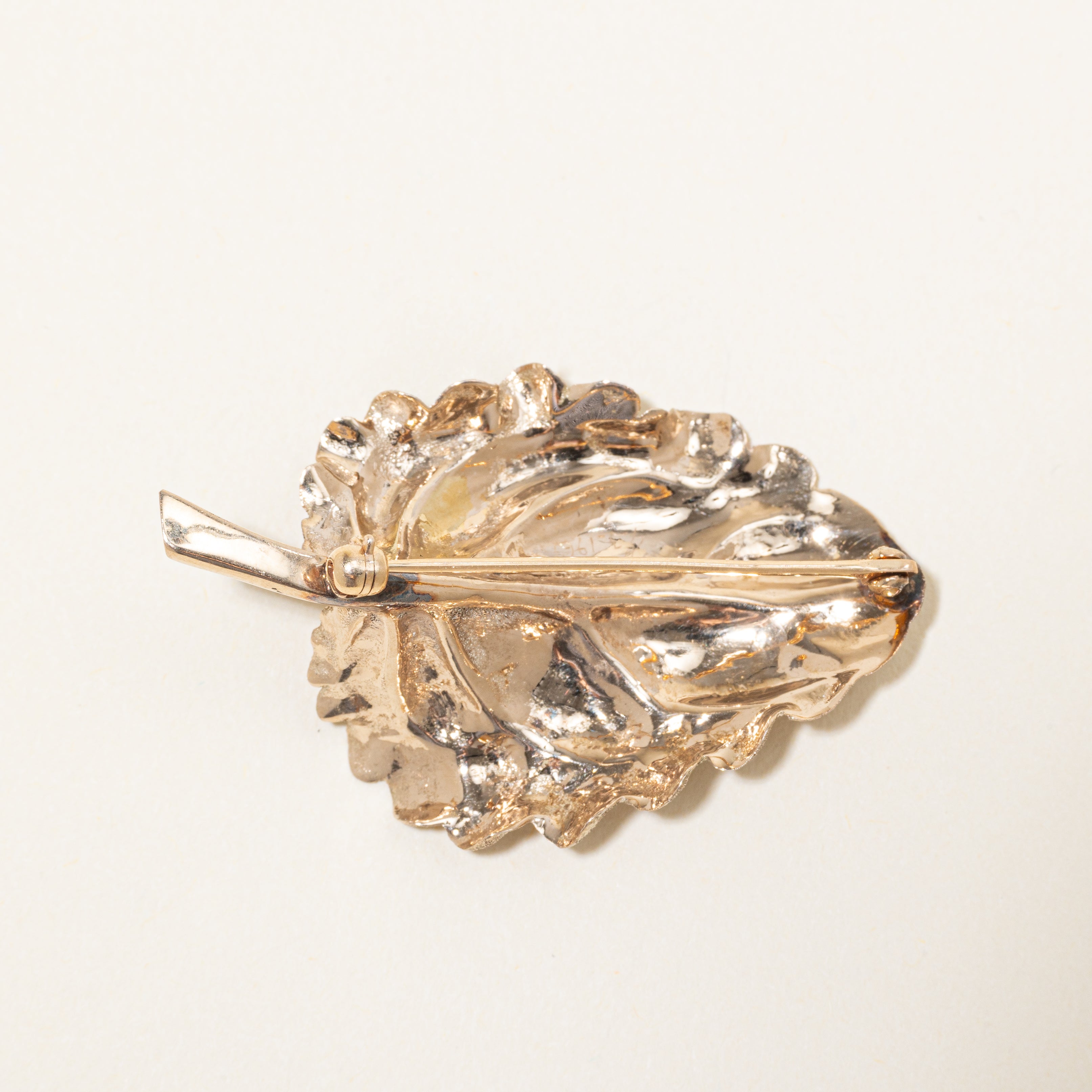 Pearl Leaf Brooch