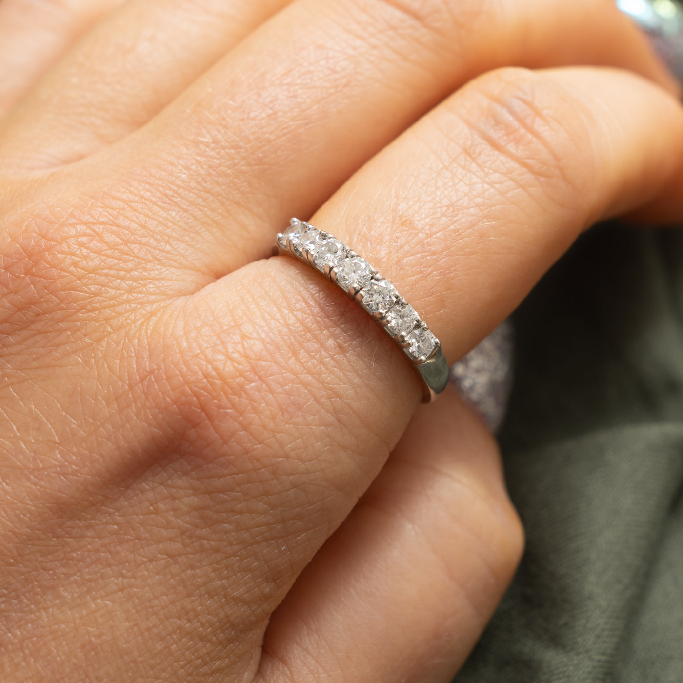 14k Semi Eternity Diamond Band | 0.68ctw | 1.95mm | SZ 9