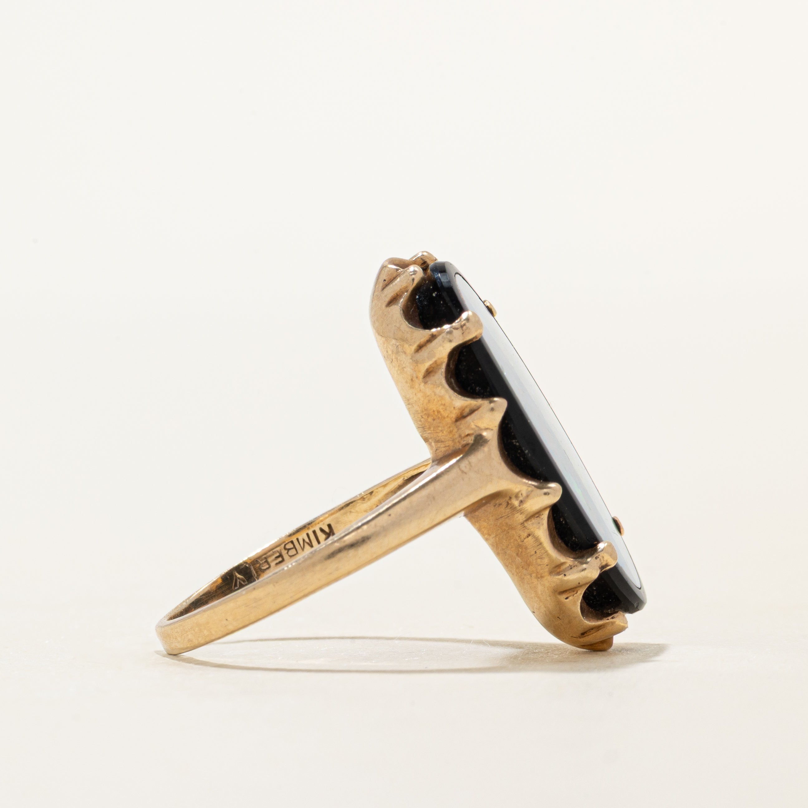 Cabochon Onyx & Opal Cocktail Ring | 2.50ct, 0.45ct | SZ 5.75
