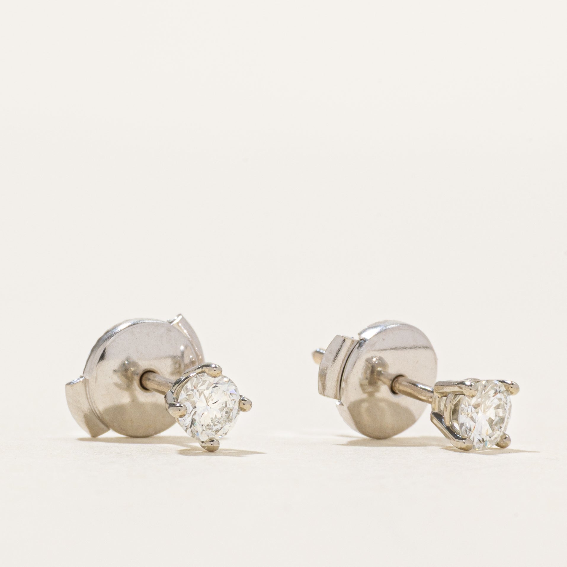 '100 Ways' 18k White Gold Diamond Studs | 0.30ctw