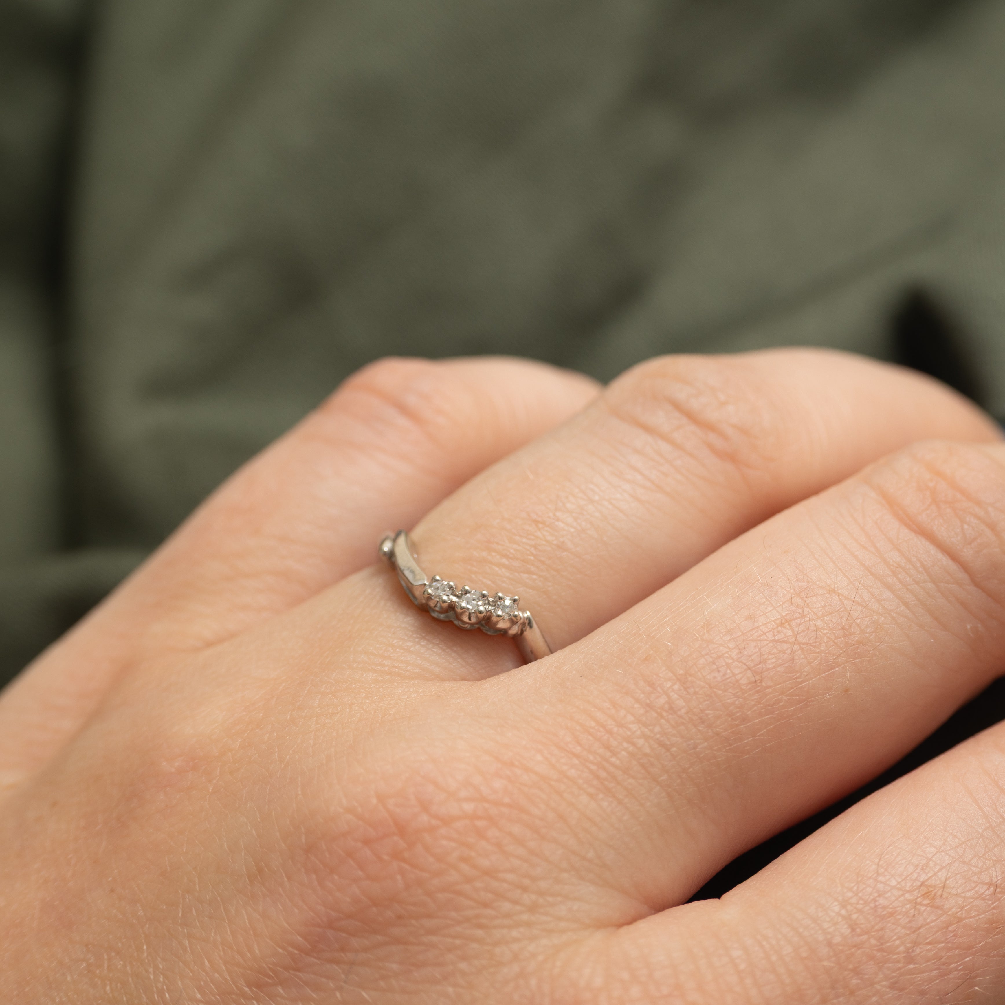 18k Diamond Contour Ring | SZ 5.25