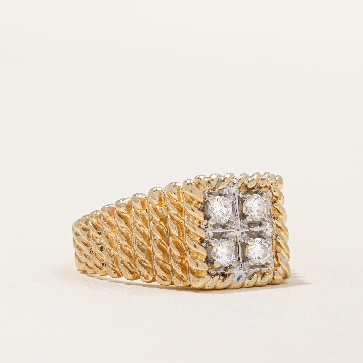 Textured Diamond Ring | 0.40ctw | SZ 11 |