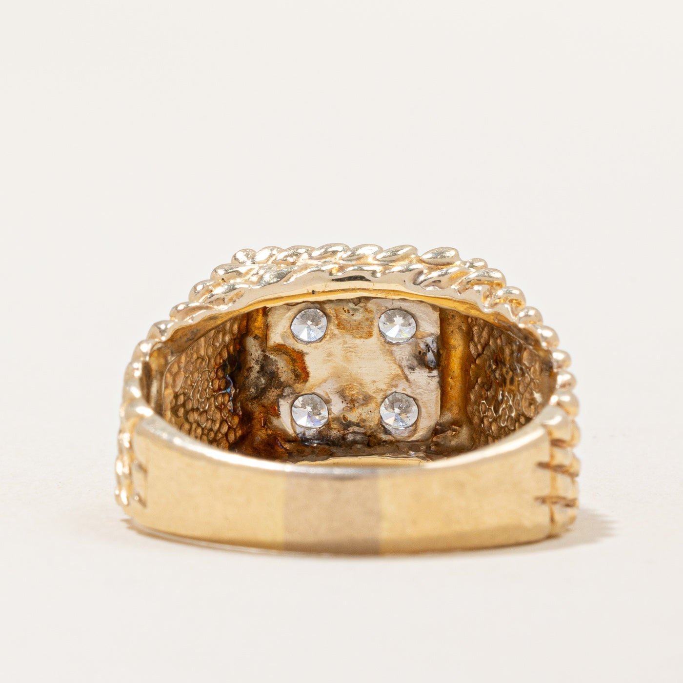 Textured Diamond Ring | 0.40ctw | SZ 11 |