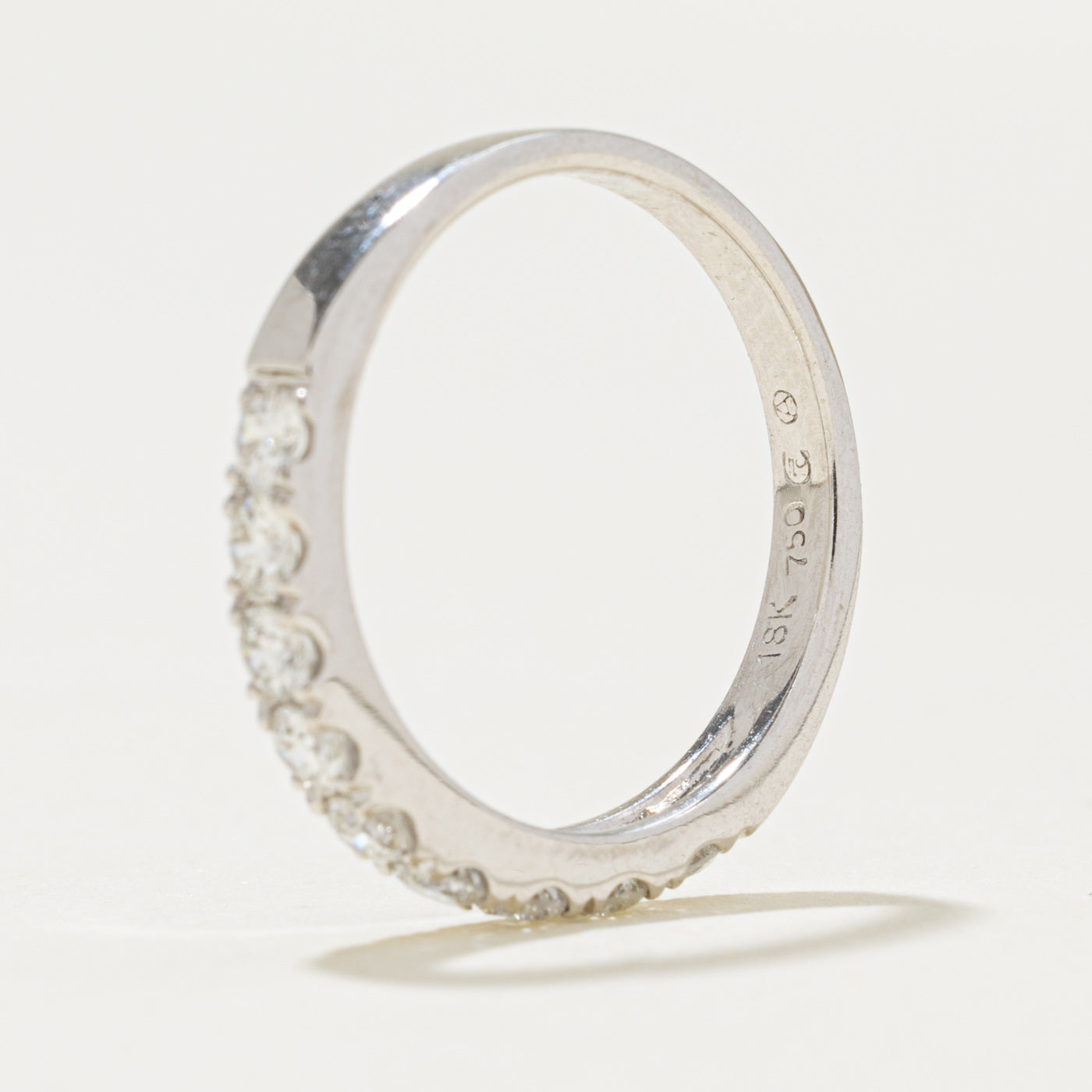 18k Semi Eternity Diamond Band | 0.40ctw | 2.35mm | SZ 4.5