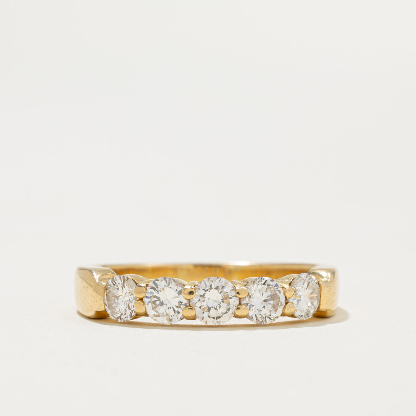 18k Five Stone Diamond Band | 1.00ctw | 2.70mm | SZ 8.5