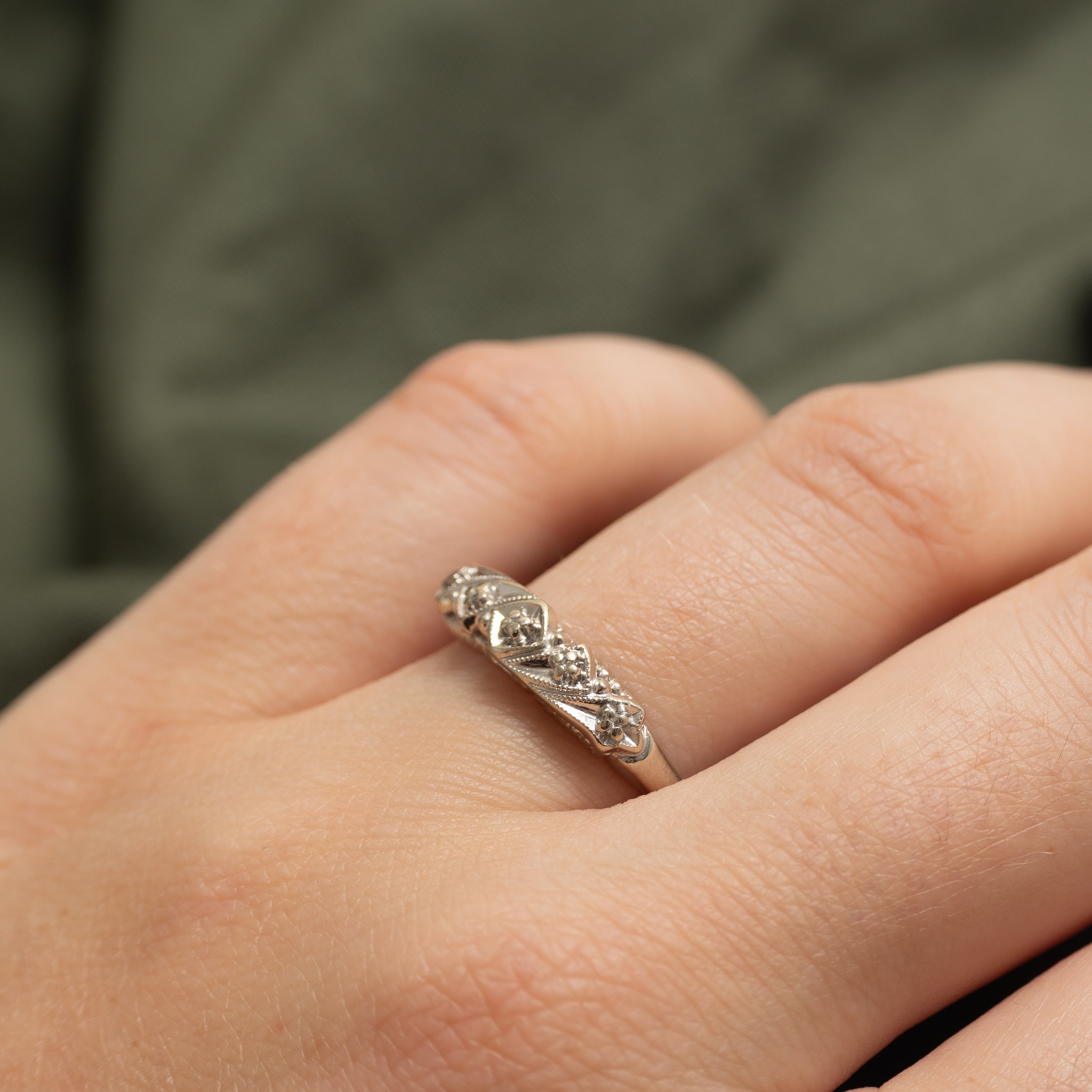 Five Stone Diamond Ornate Ring | SZ 7.25
