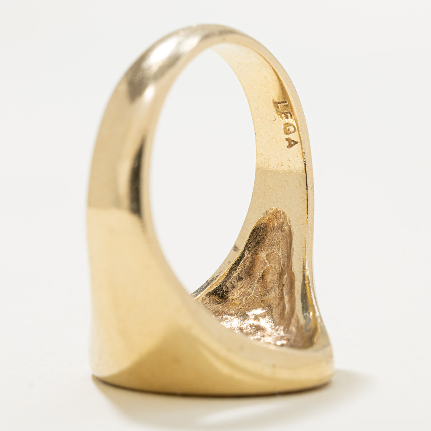 10k Pave Set Marquise Cut Diamond Cluster Signet Ring | 0.79ctw | SZ 8.75