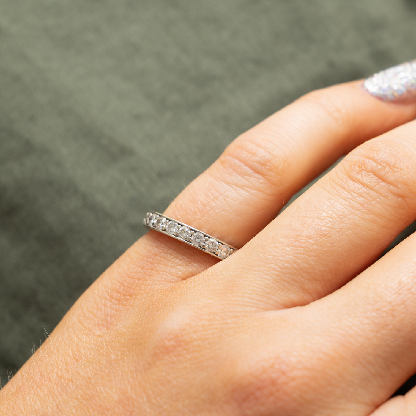 14k Semi Eternity Diamond Band | 0.40ctw | 2.95mm | SZ 5