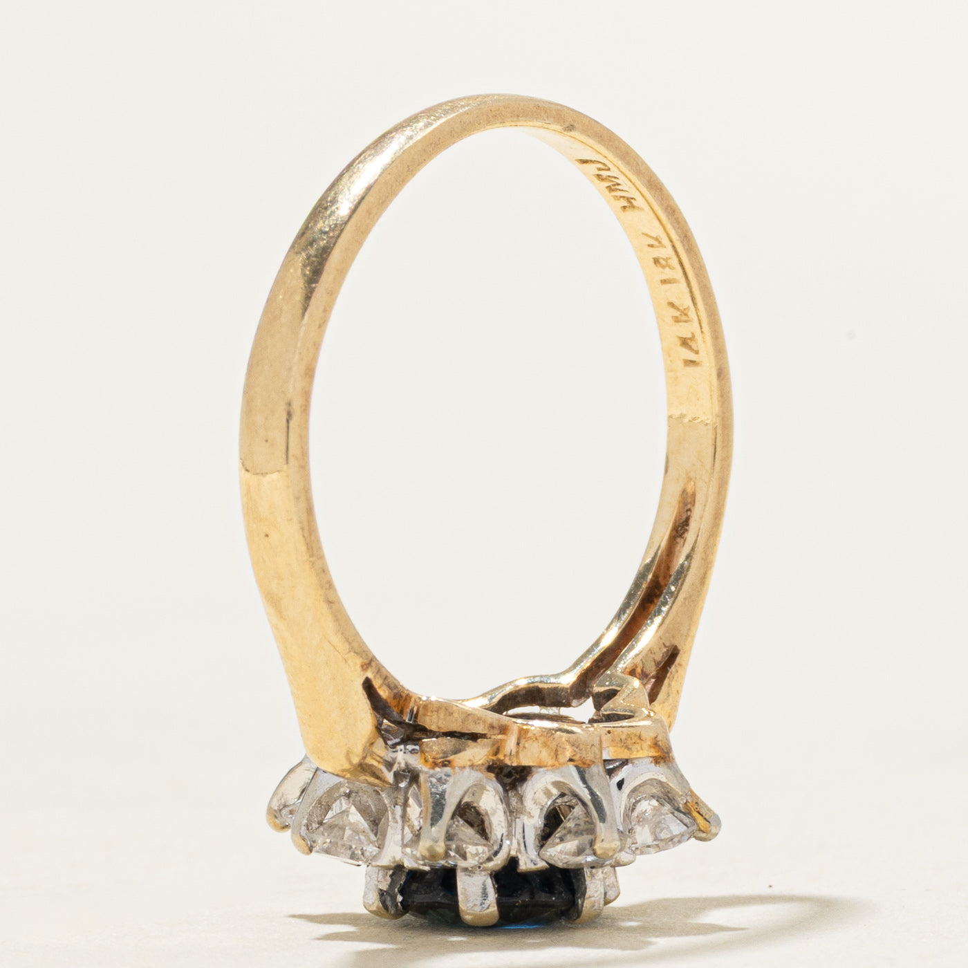 Sapphire & Diamond Petal Ring | 1.00ct, 0.40ct | SZ 5.5