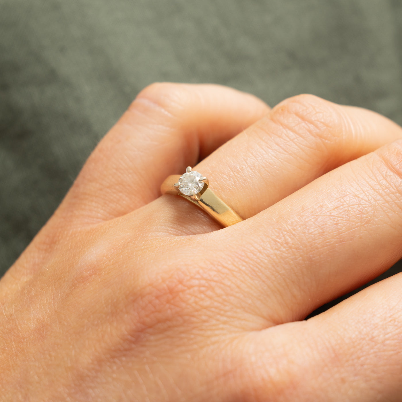 14k Solitaire Diamond Ring | 0.34ct SI2 L | SZ 6.75