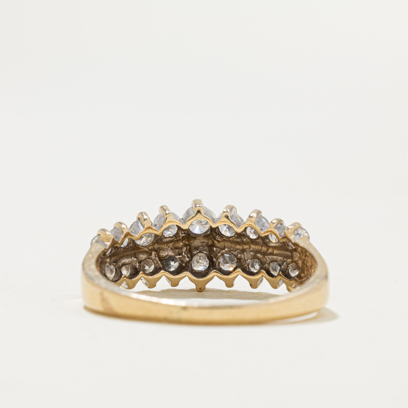14k Multi Row Diamond Ring | 0.60ctw | SZ 8.75