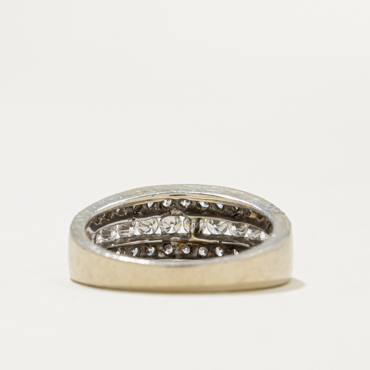 14k Multi Row Diamond Tapered Band | 0.60ctw | SZ 7.25