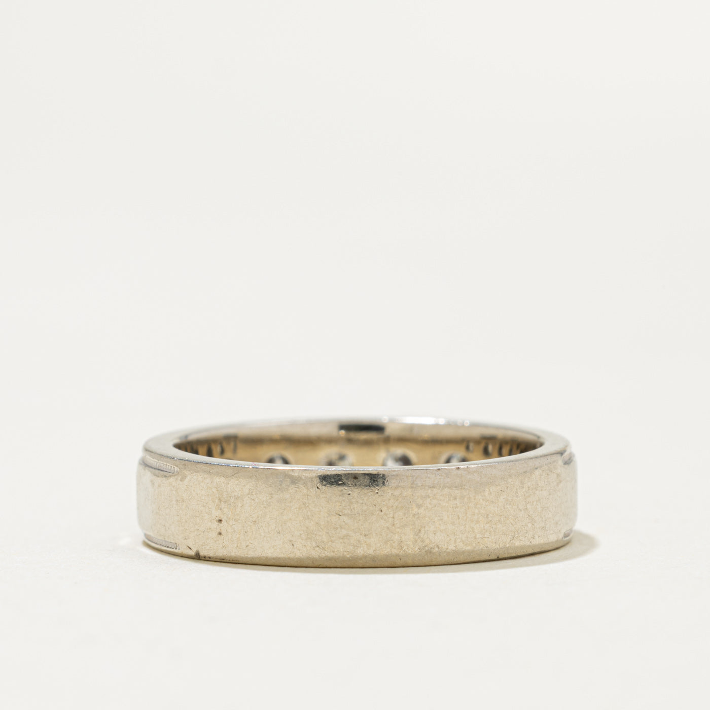 Semi Eternity Diamond Milgrained Band | 0.35ctw | 4.65mm | SZ 7.5